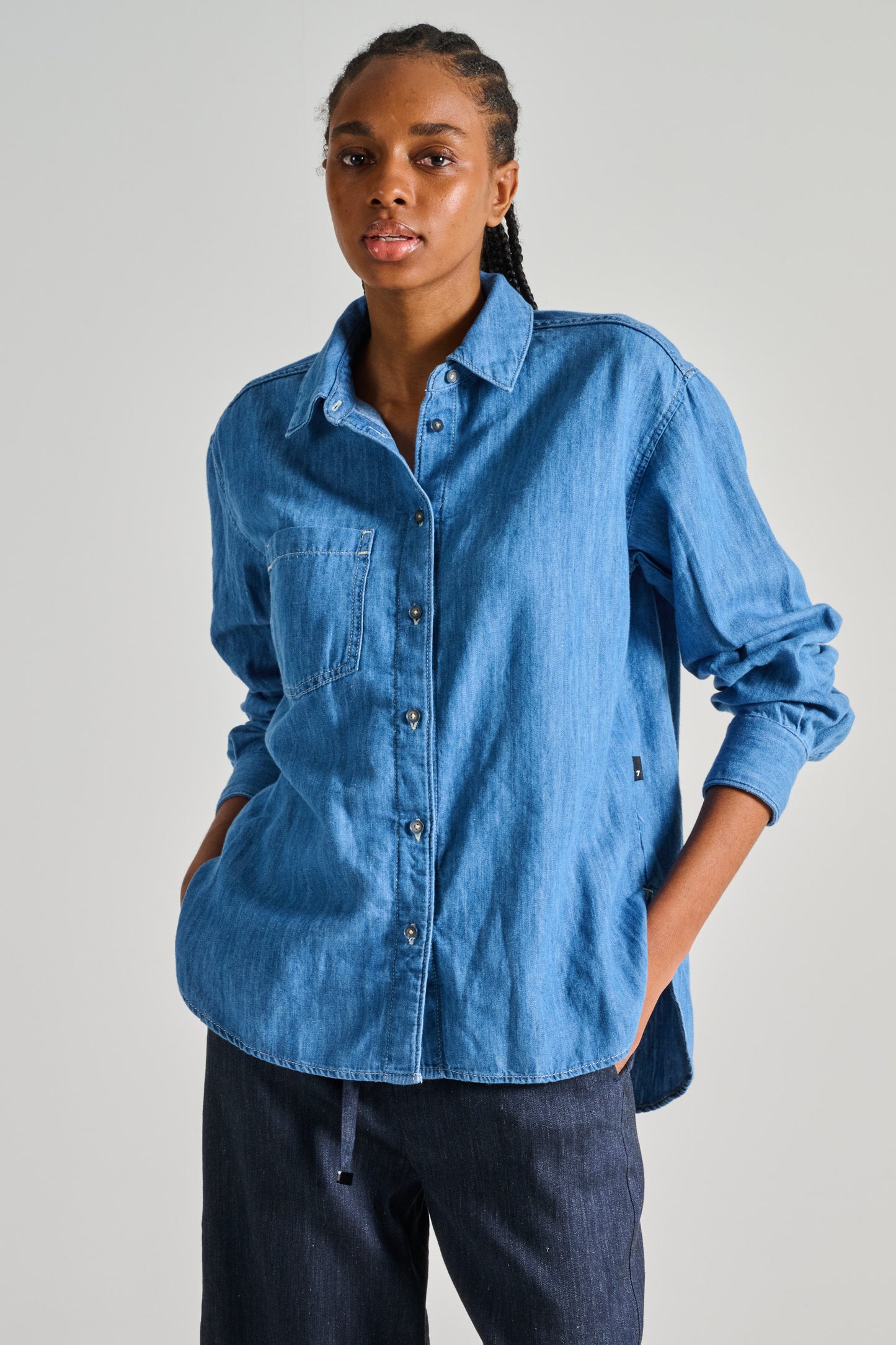  7 For All Mankind Blue Shirt Blu Donna - 1