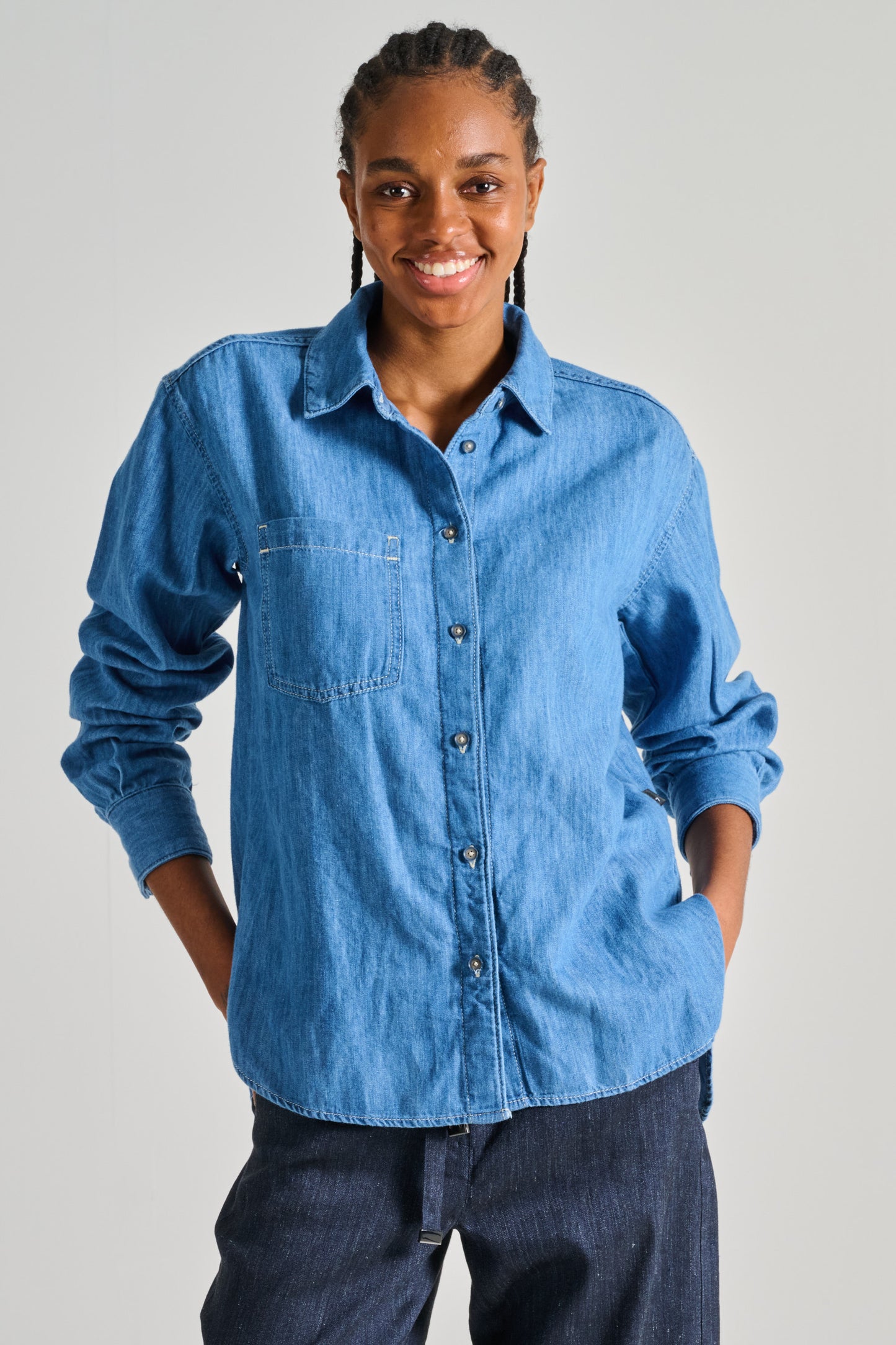  7 For All Mankind Blue Shirt Blu Donna - 2