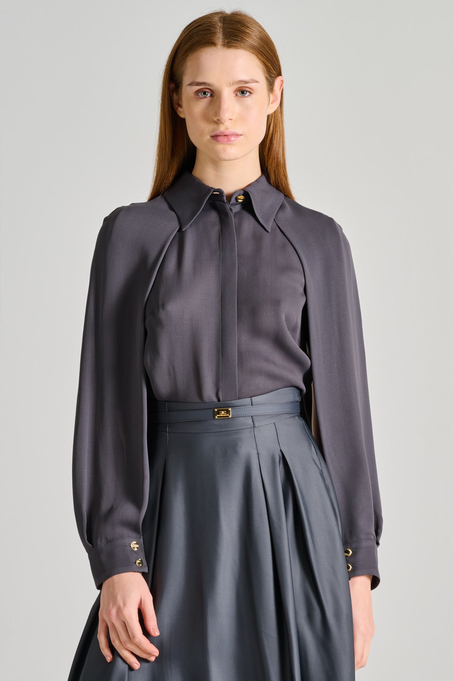  Elisabetta Franchi Camicia Grigio Grigio Donna - 1