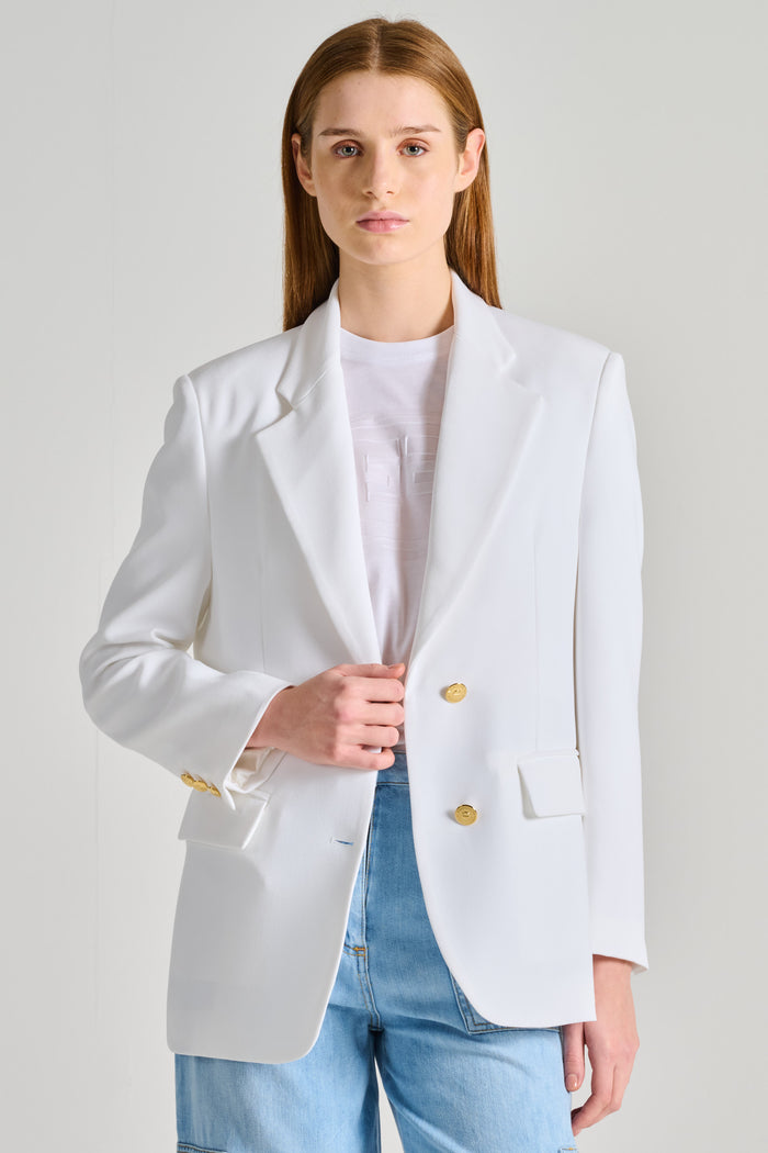 Elisabetta Franchi Giacca Bianco Donna-2