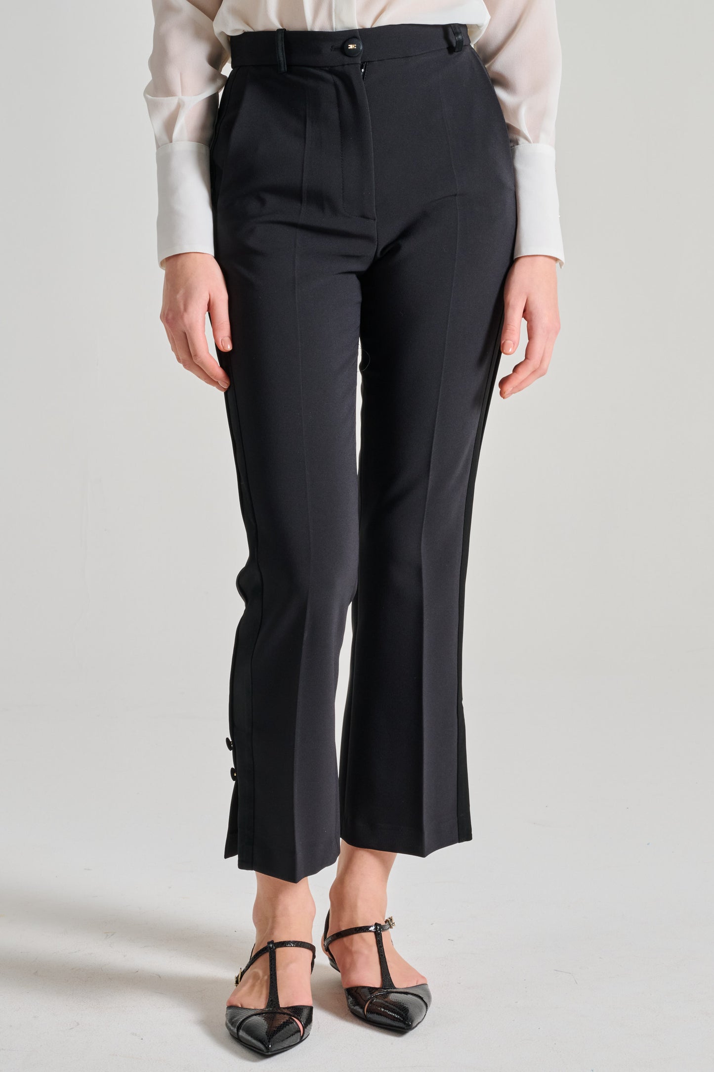  Elisabetta Franchi Pantalone Bianco Bianco Donna - 4