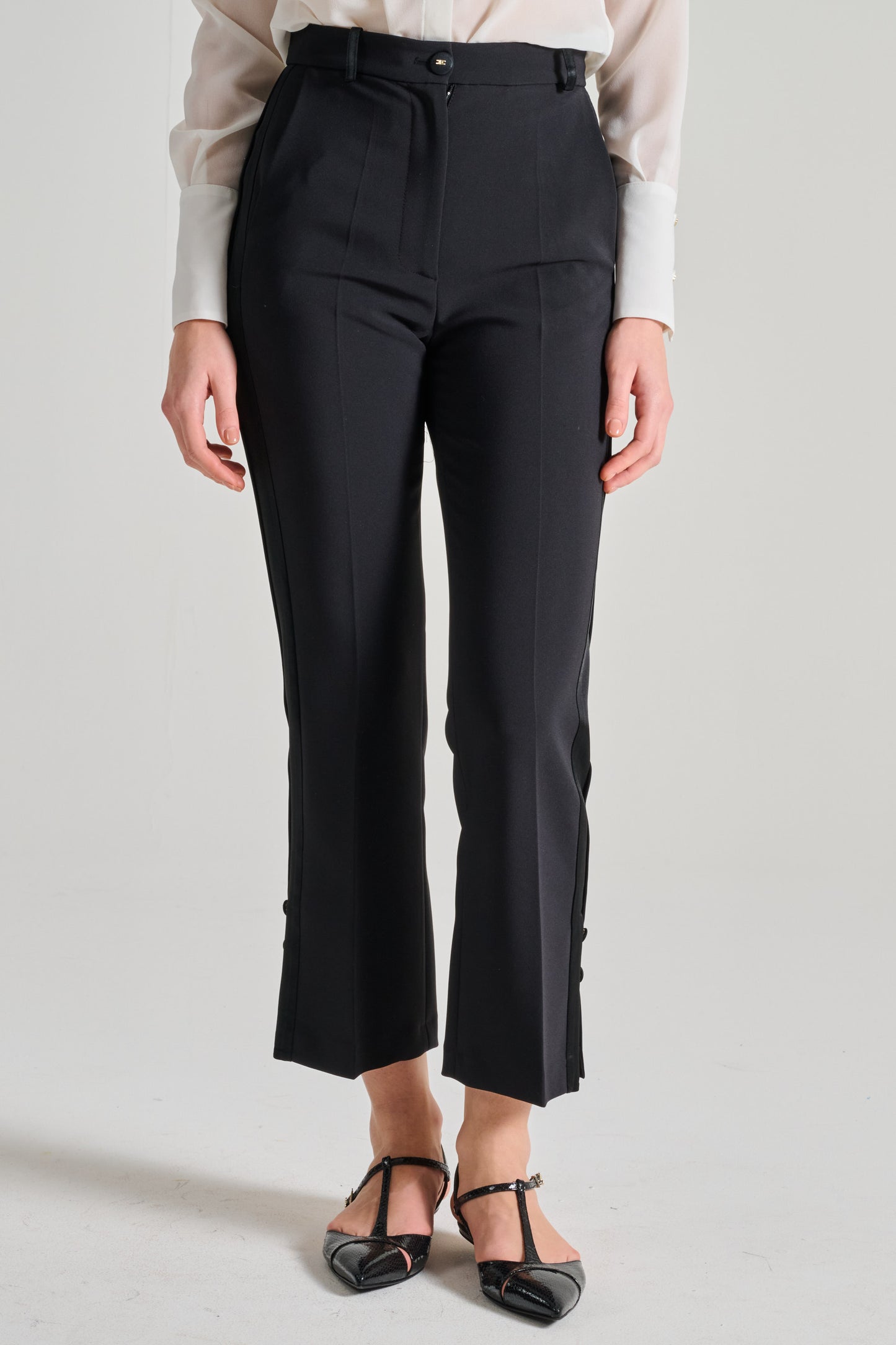  Elisabetta Franchi Pantalone Bianco Bianco Donna - 1