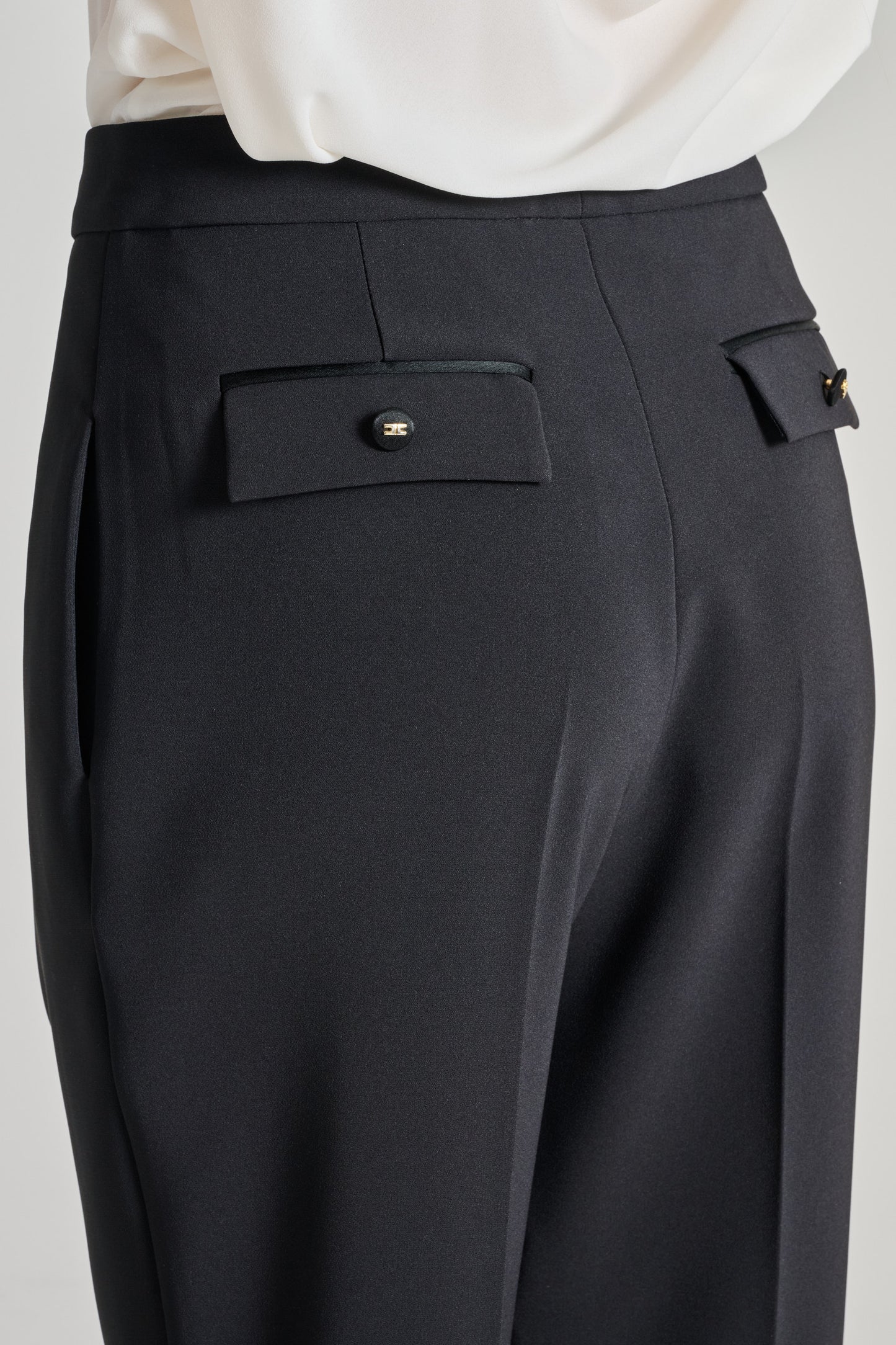  Elisabetta Franchi Pantalone Essential Nero Nero Donna - 4