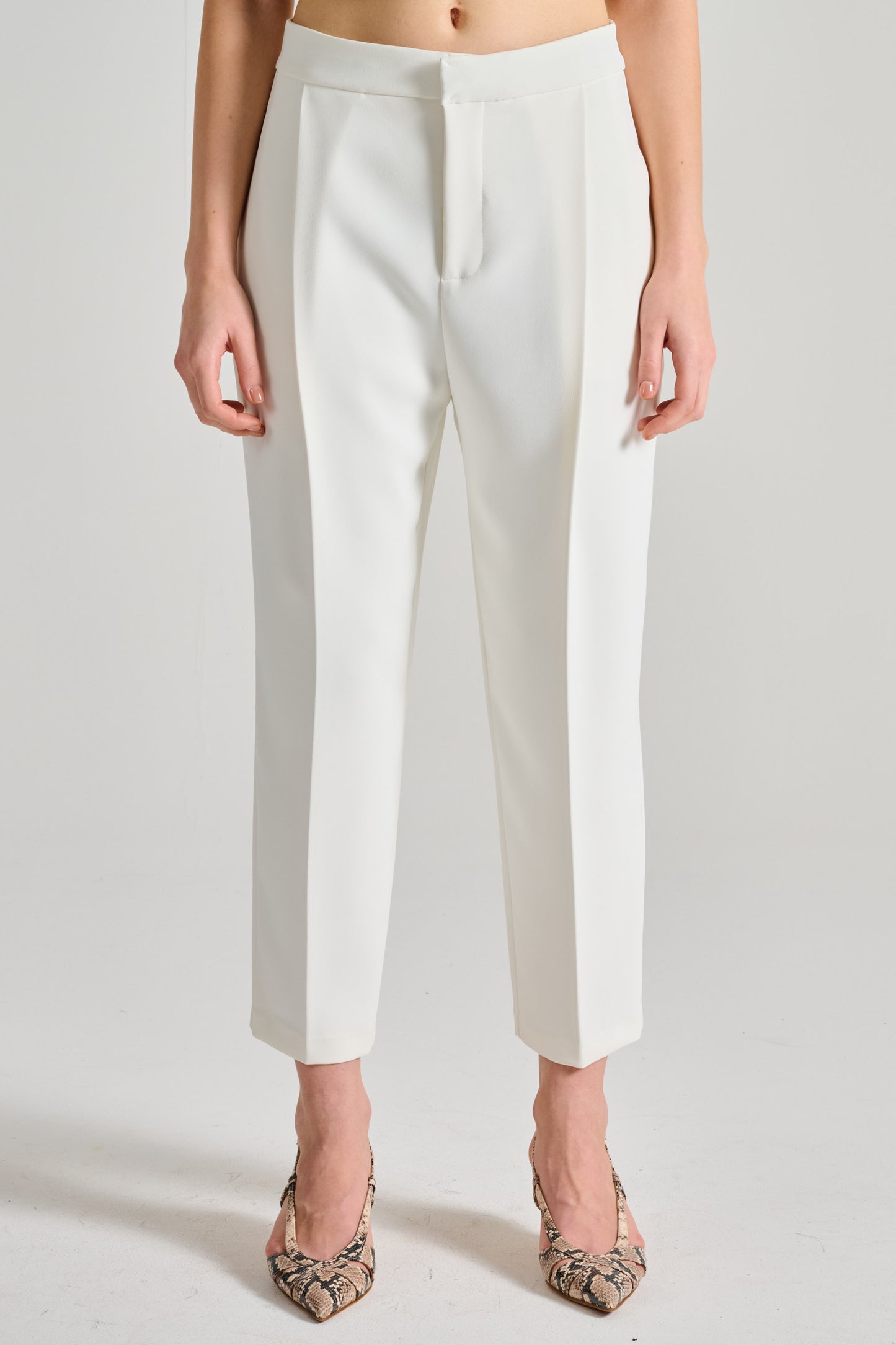  Elisabetta Franchi Pantalone Essential Bianco Bianco Donna - 1