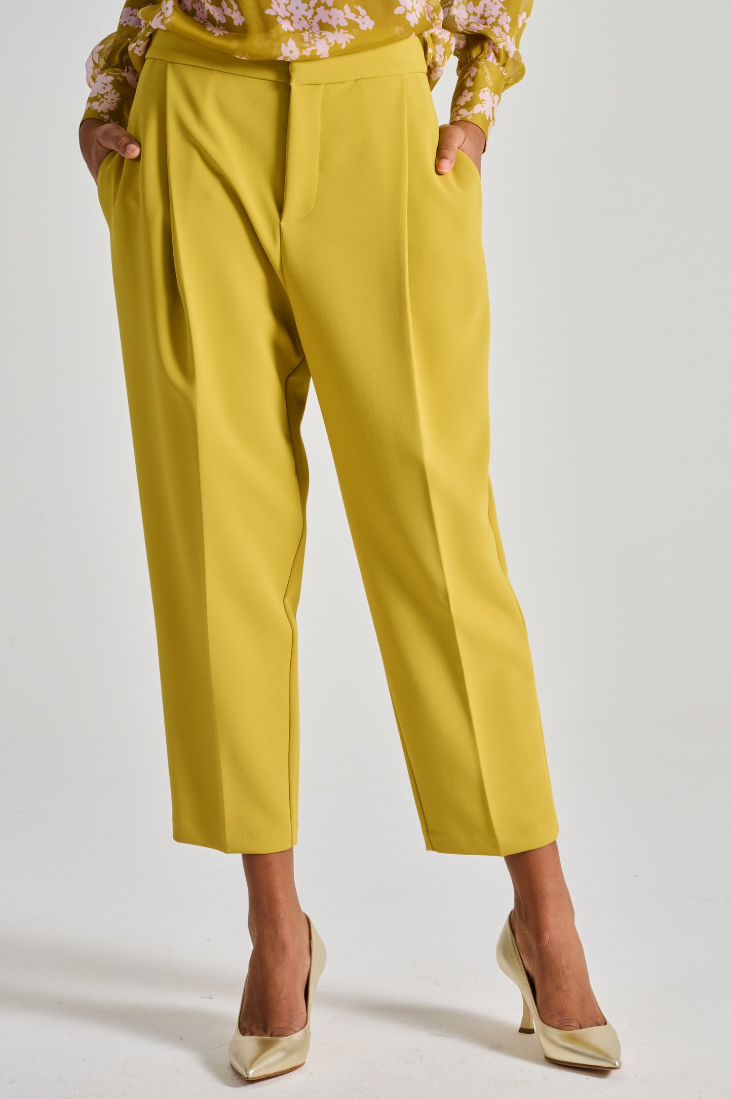  Elisabetta Franchi Pantalone Essential Giallo Giallo Donna - 2