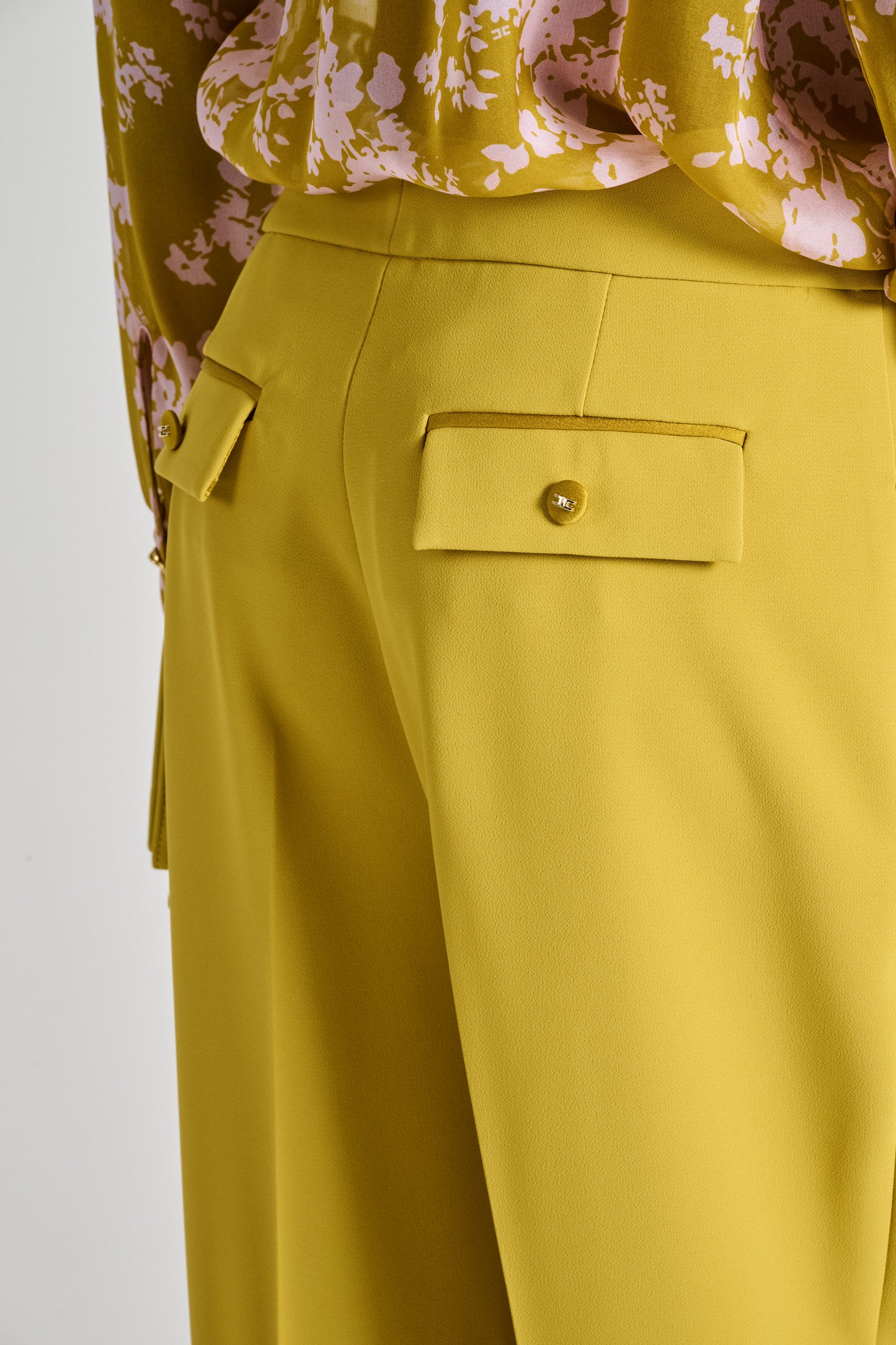  Elisabetta Franchi Pantalone Essential Giallo Giallo Donna - 4