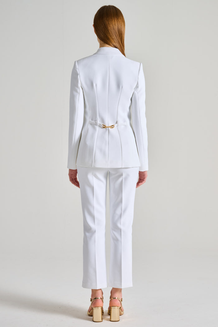  Elisabetta Franchi Tailleur Bianco Bianco Donna - 4