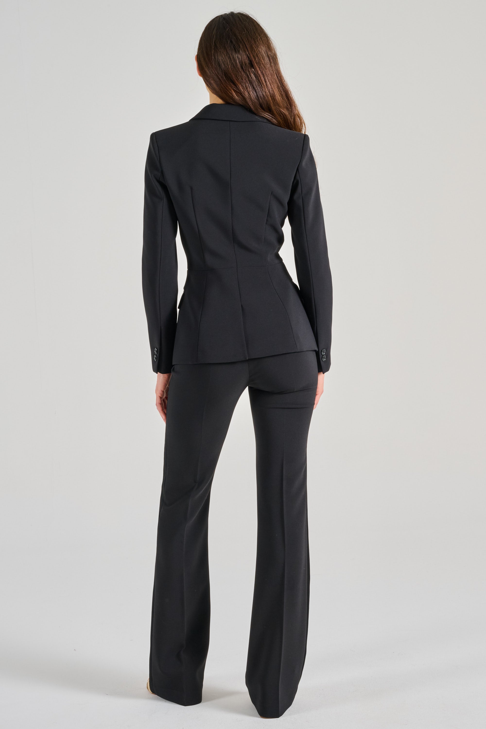 セットアップ Elisabetta Franchi Tailored Black Suit With Structured Elisabetta Franchi Black Tailleur Nero Donna » Modamica