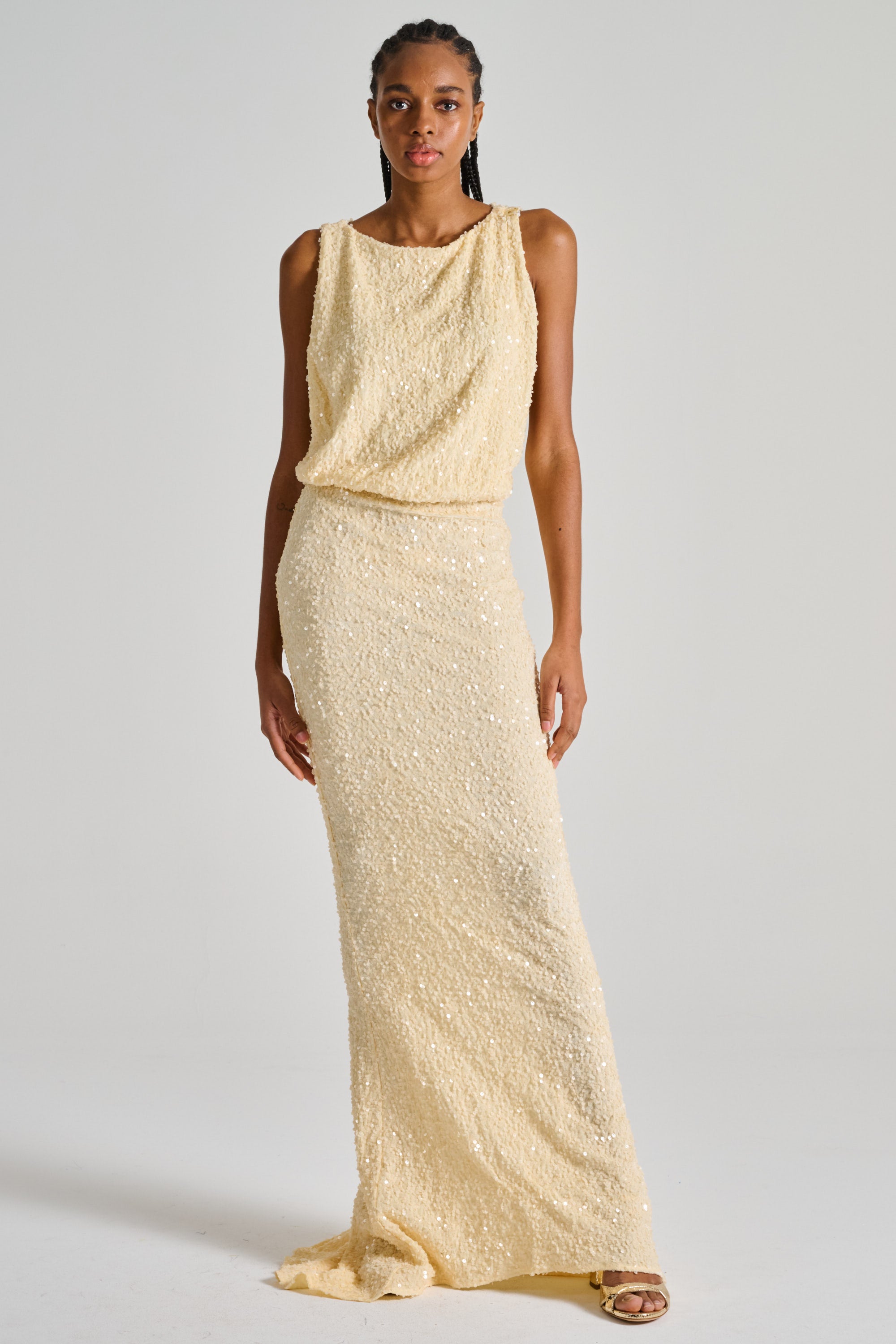 Elisabetta Franchi Red Carpet Viscose Dress Lemonade Donna