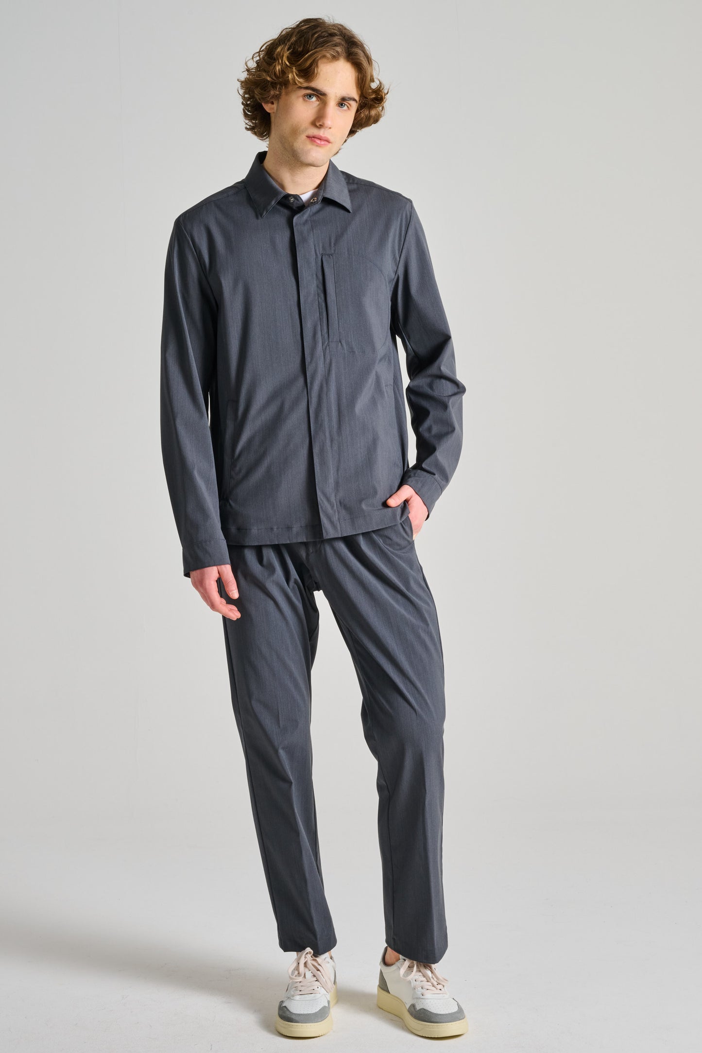  Herno Shirt Jacket Tech Woven Grigio Grigio Uomo - 2