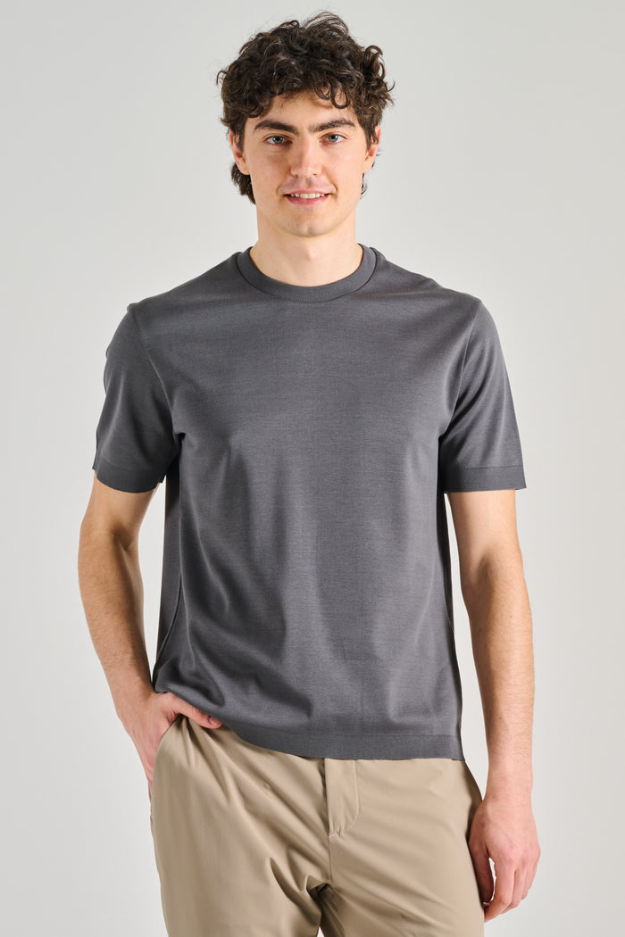 Herno T-shirt Bordi Continui Grigio Uomo