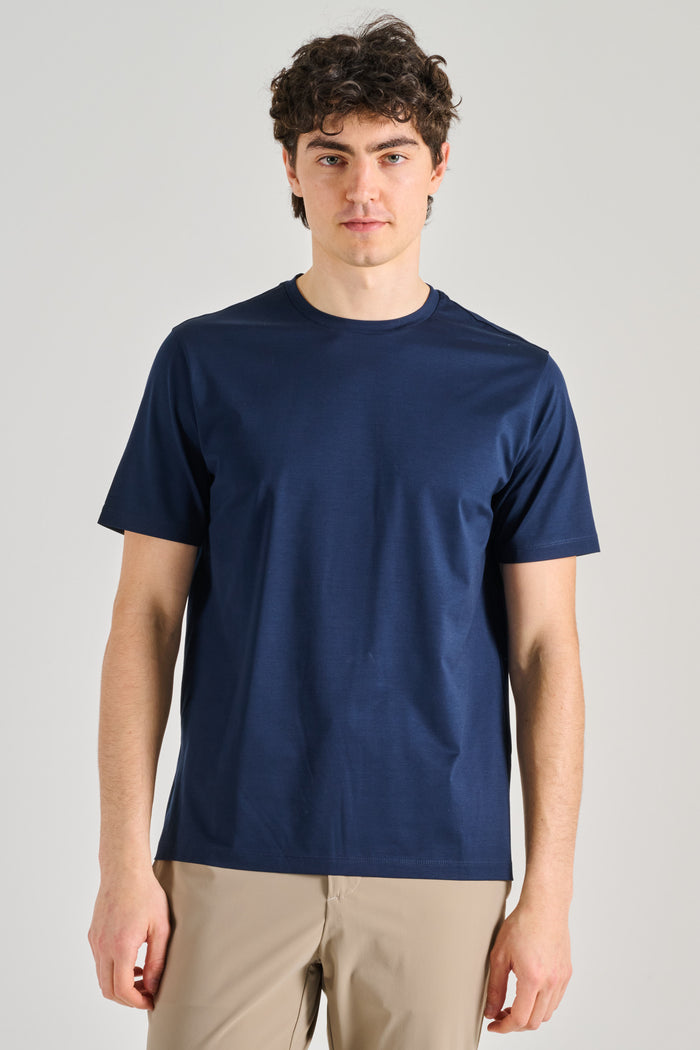 Herno T-shirt Jersey Stretch Blu Uomo