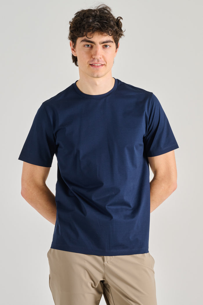 Herno T-shirt Jersey Stretch Blu Uomo-2