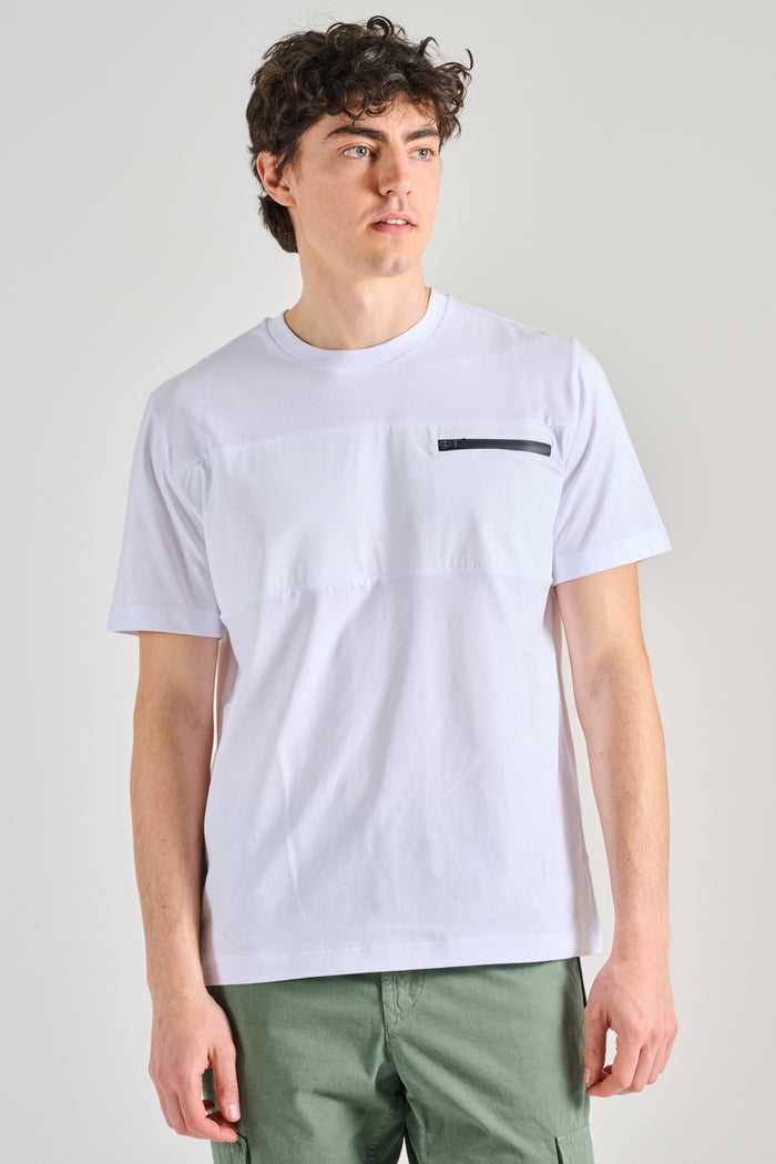 Herno T-shirt Inserti Nylon Bianco Uomo-2