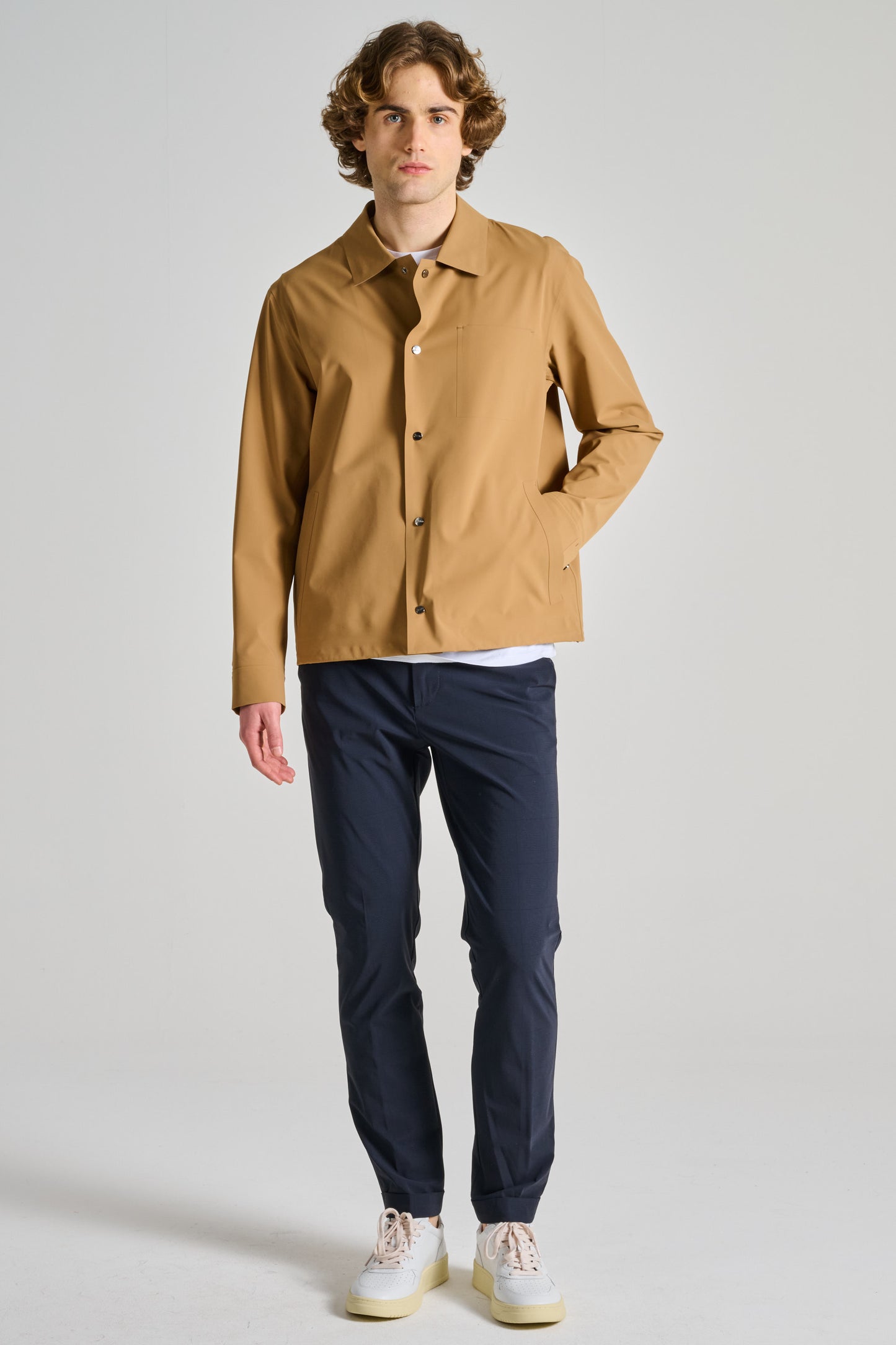  Herno Shirt Jacket Nastrata Essence Marrone Marrone Uomo - 2