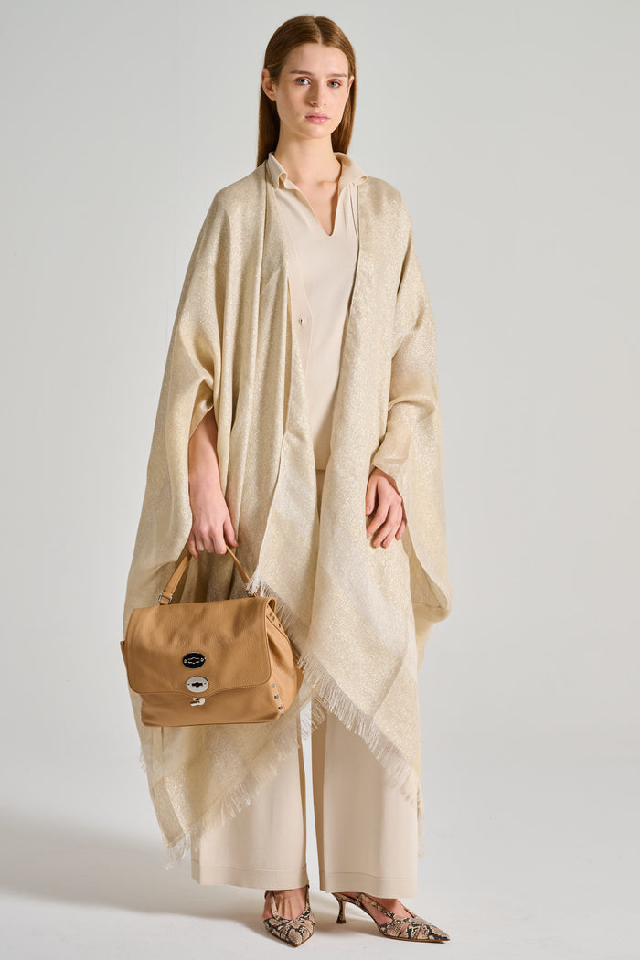 Peserico Kimono Lurex Beige Donna