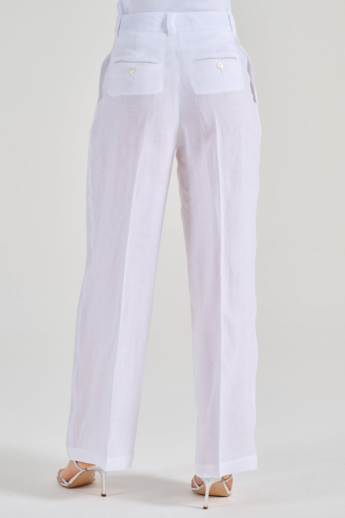 Peserico Pantalone Tela Leggera Bianco Donna-2