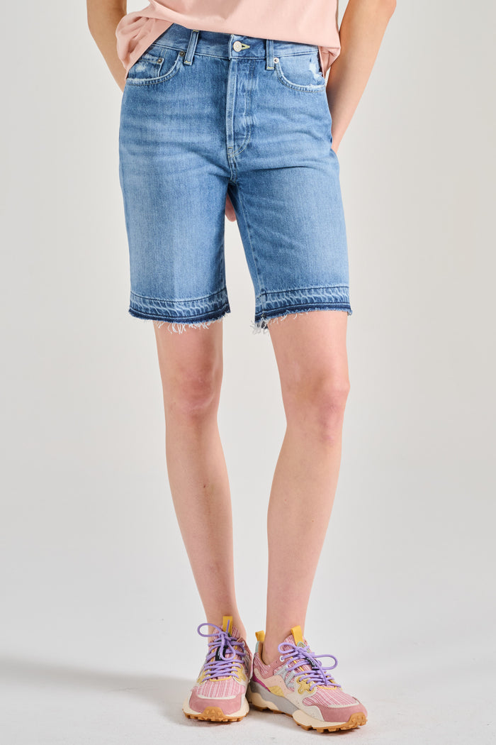 Dondup Shorts Dade Orlo Blu Donna