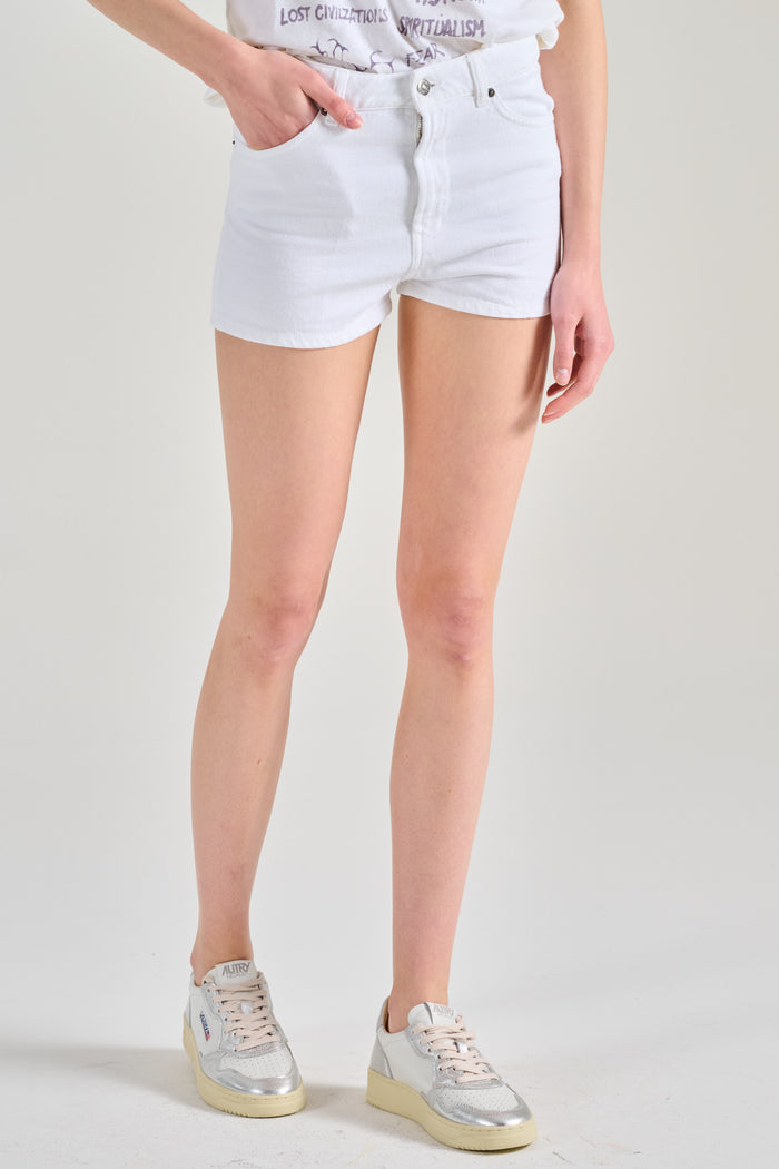 Dondup Shorts Evie Bianco Donna-2