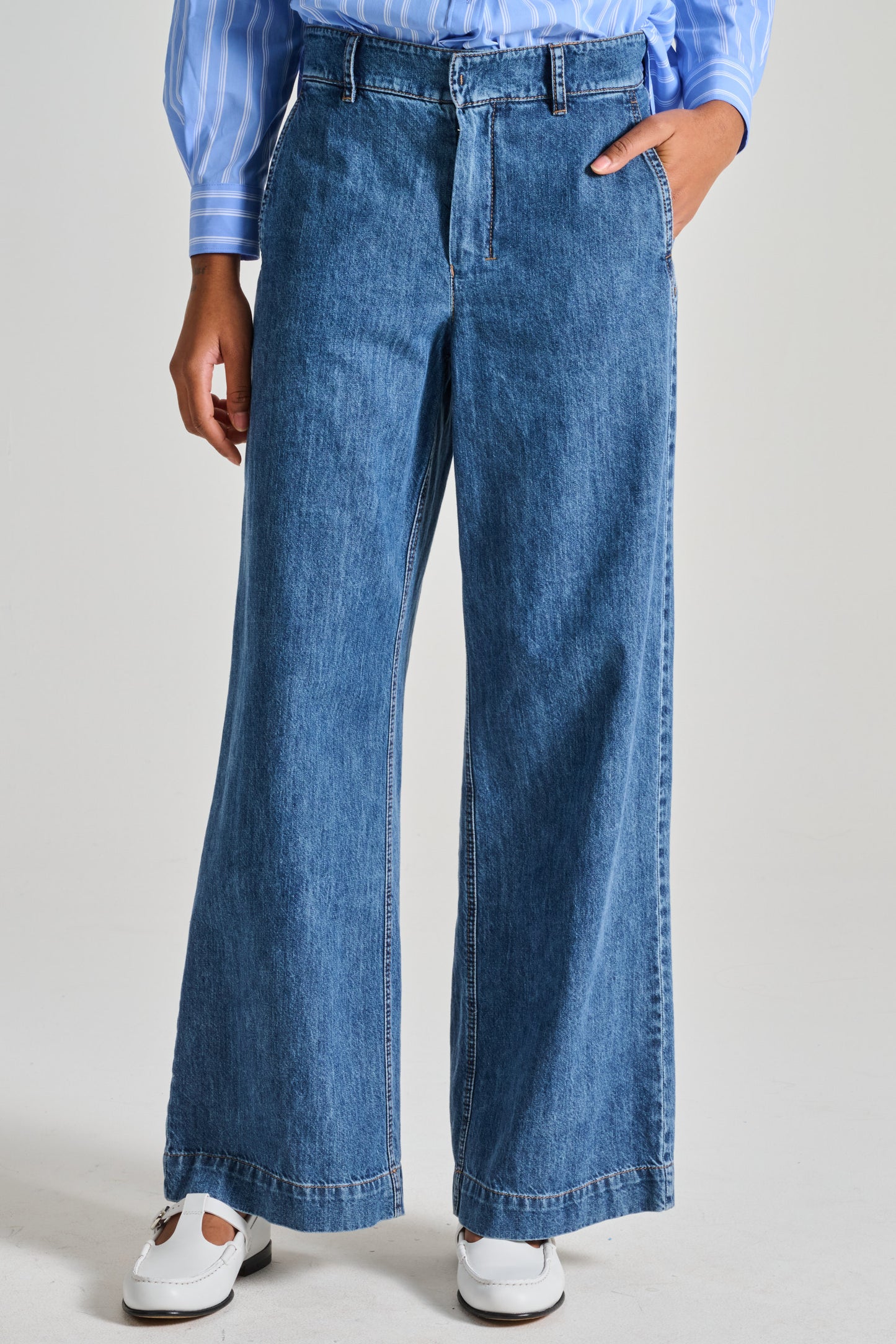  Max Mara S Pantalone Denim Blu Blu Donna - 1