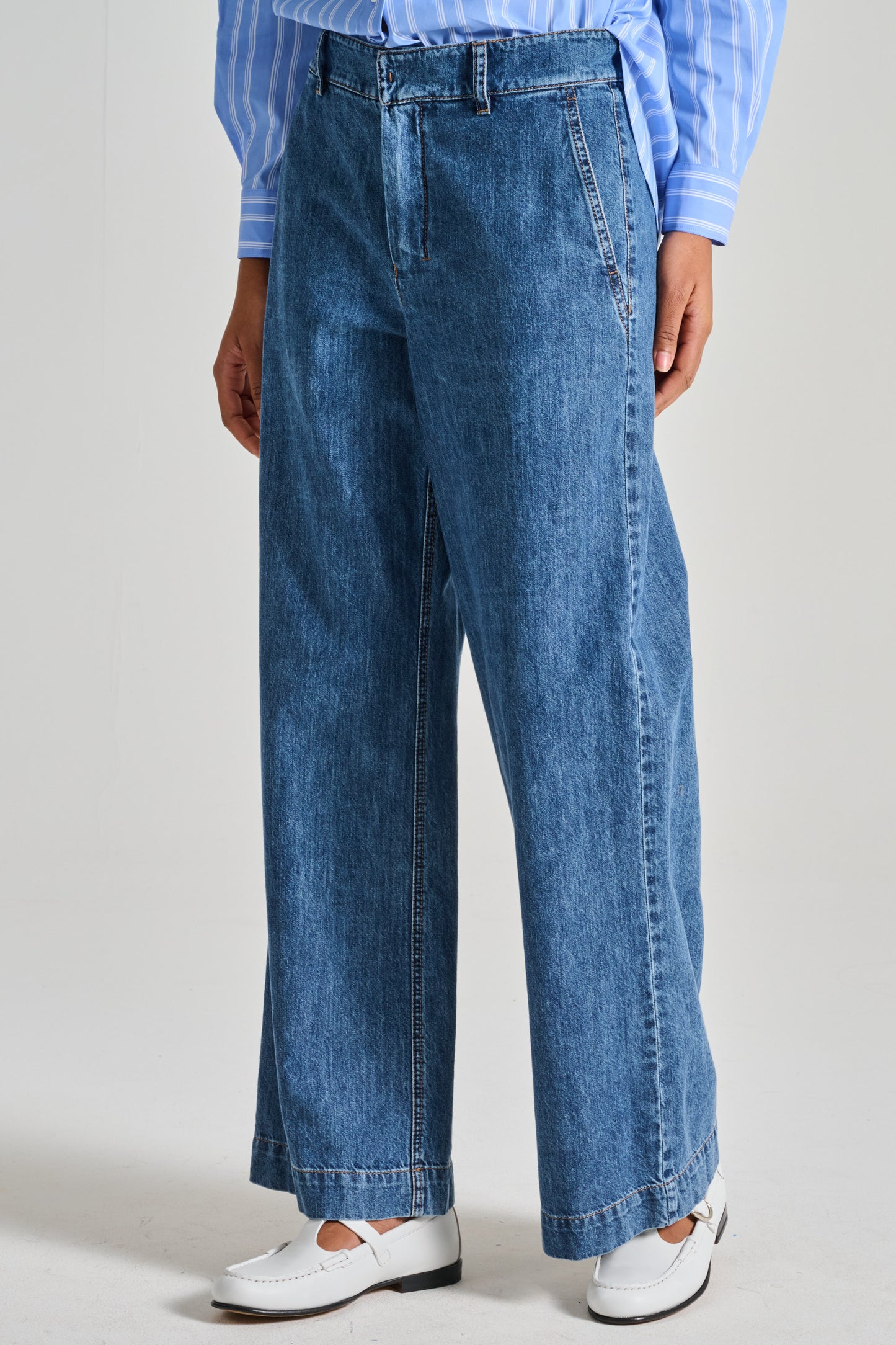  Max Mara S Pantalone Denim Blu Blu Donna - 2