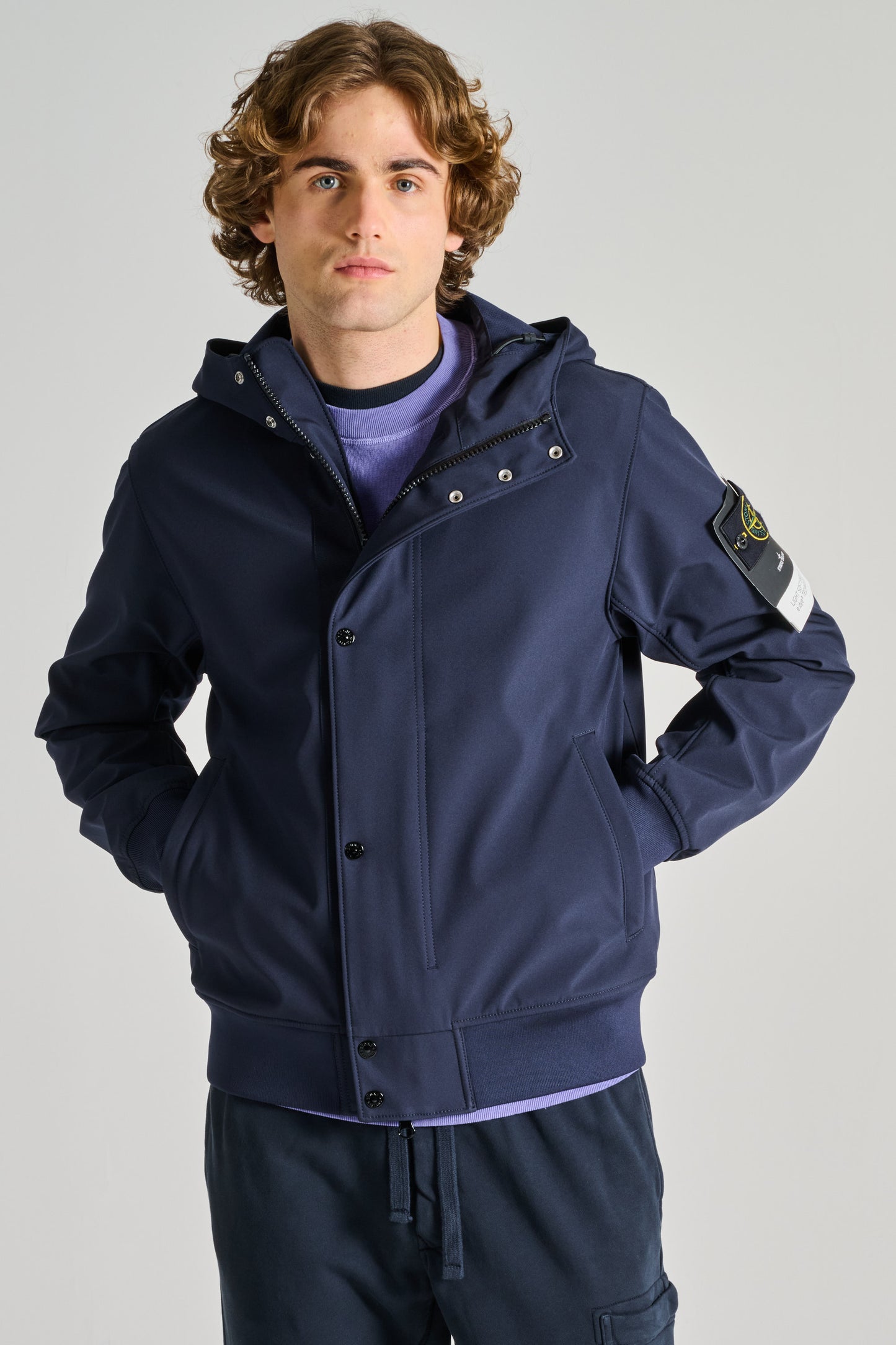  Stone Island Bomber Blu Blu Uomo - 2