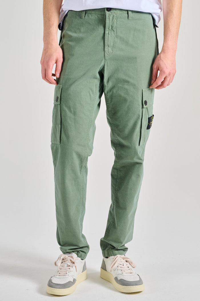 Stone Island Pantalone Verde Uomo