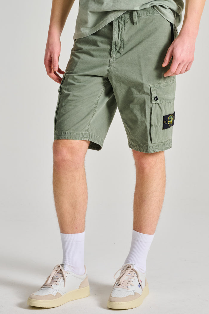 Stone Island Bermuda Verde Uomo