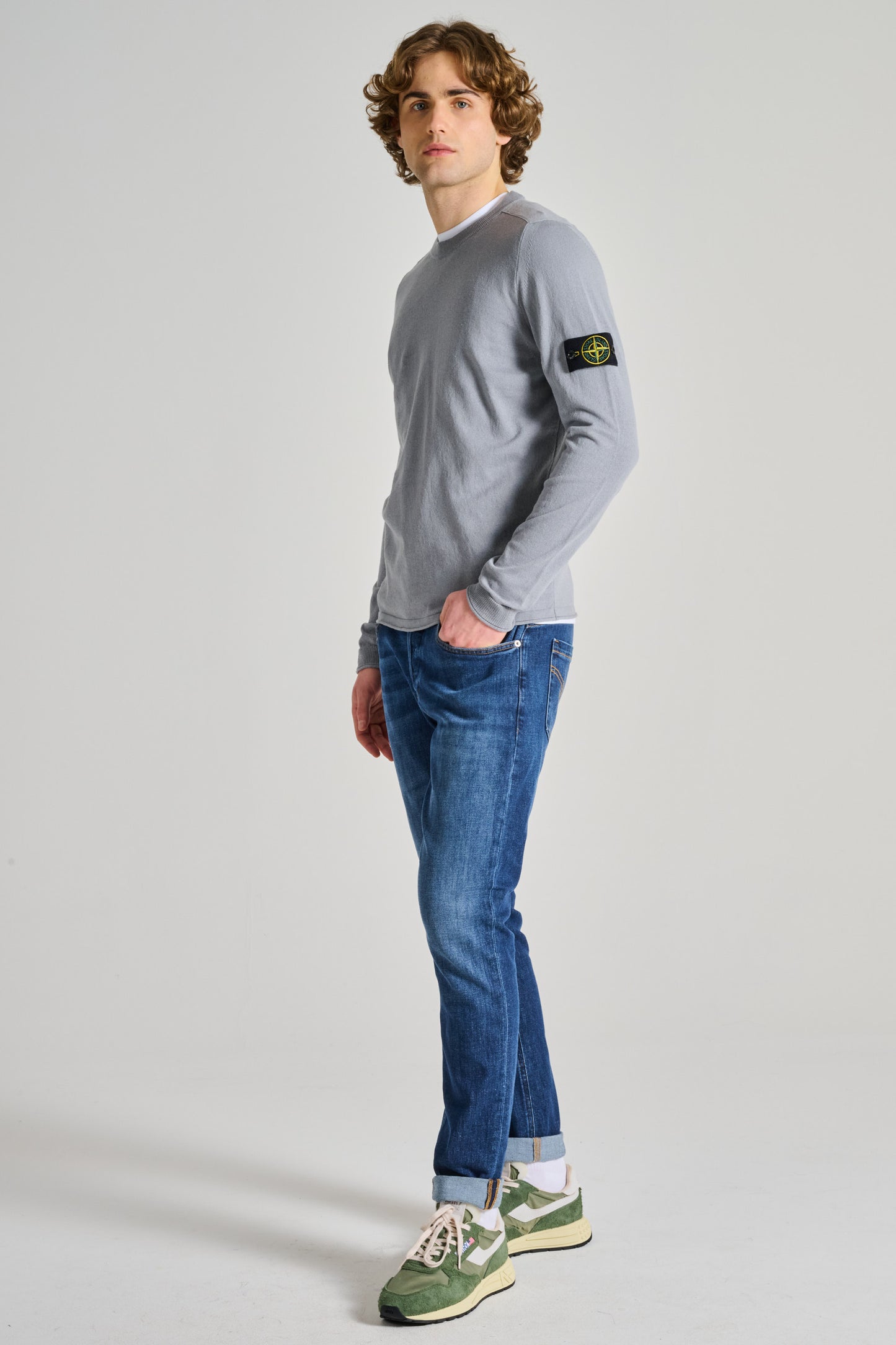  Stone Island Maglia Girocollo Blu Blu Uomo - 5