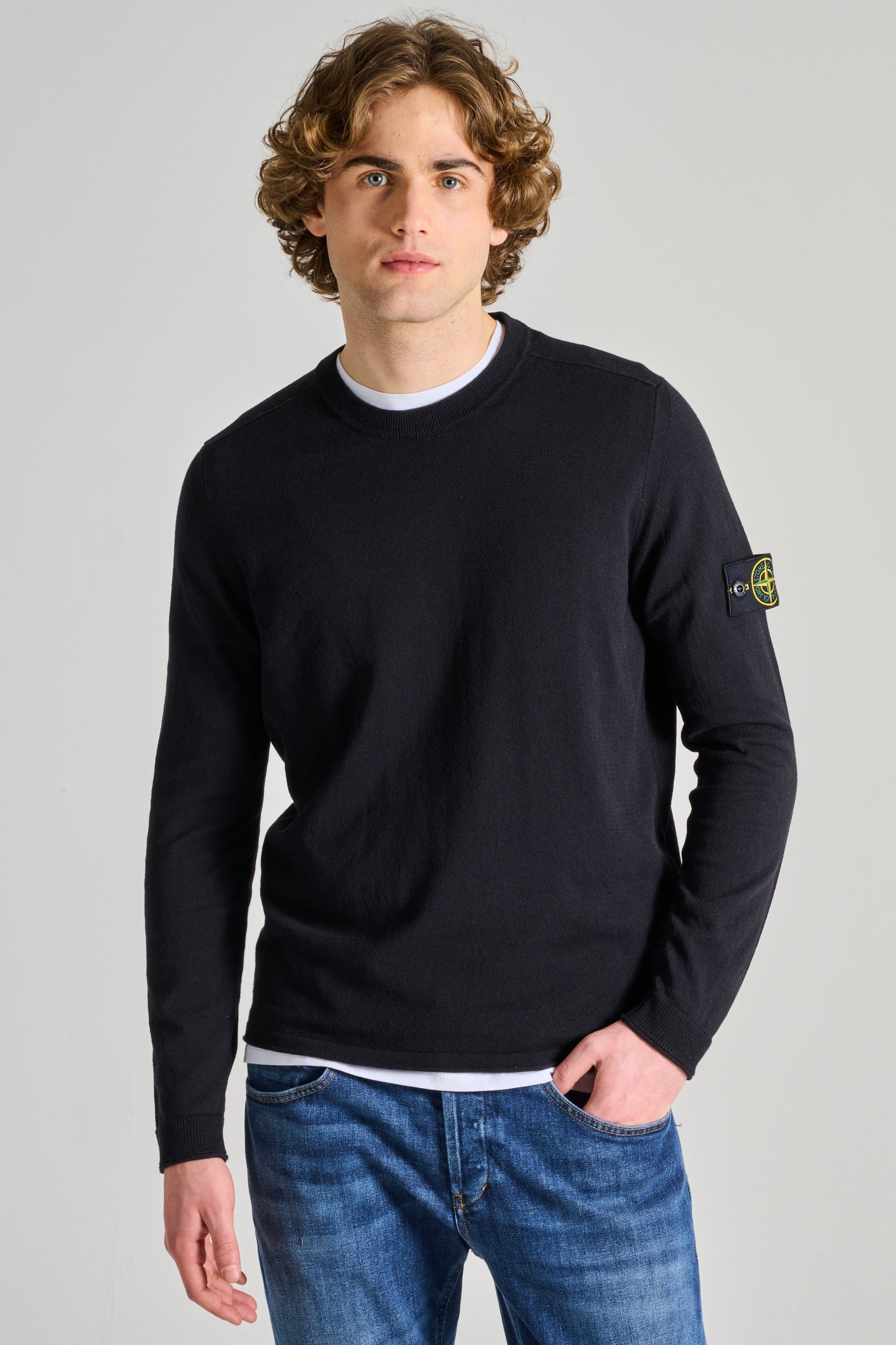  Stone Island Maglia Girocollo Blu Blu Uomo - 1