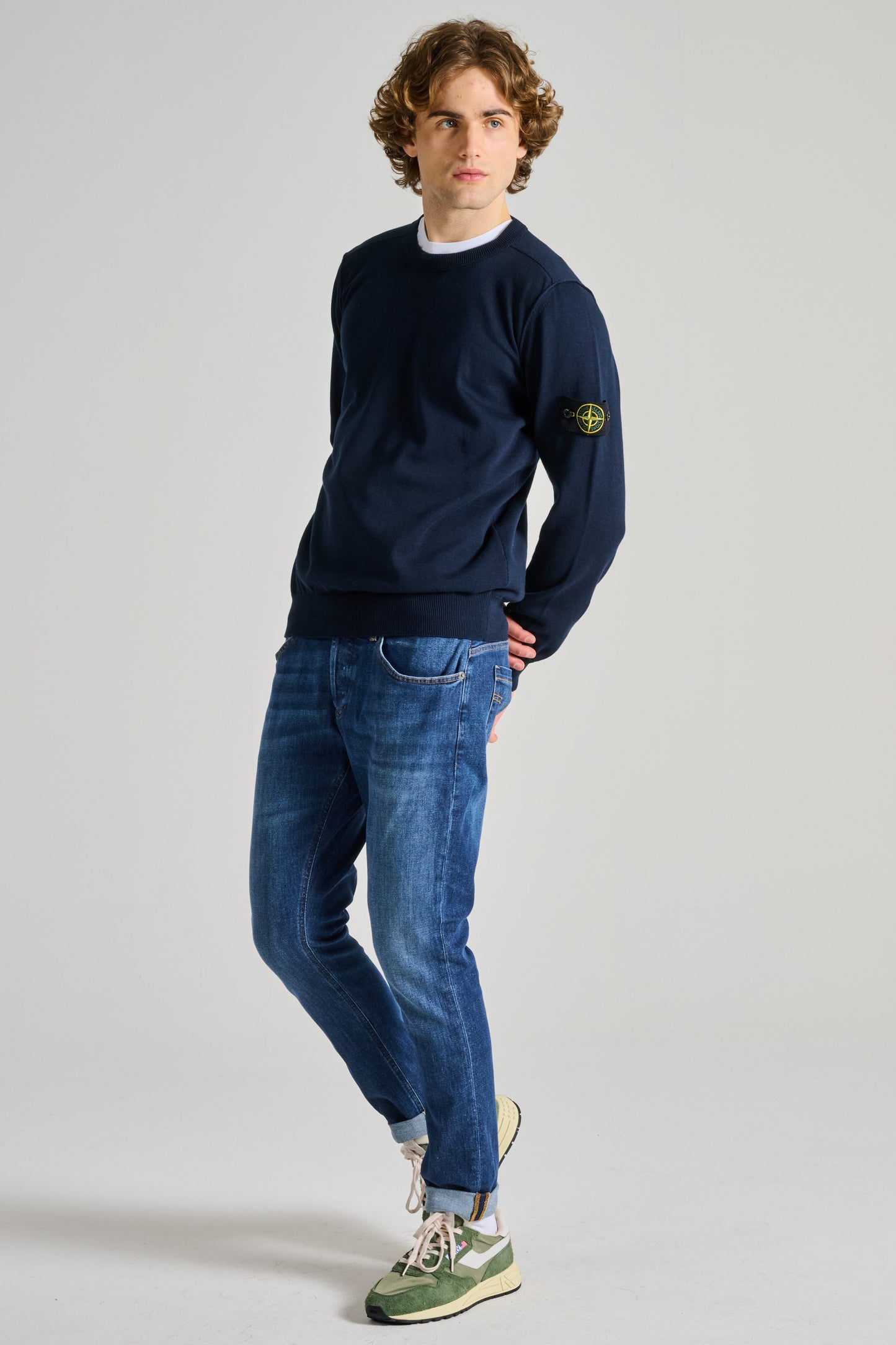  Stone Island Maglia Girocollo Blu Blu Uomo - 3