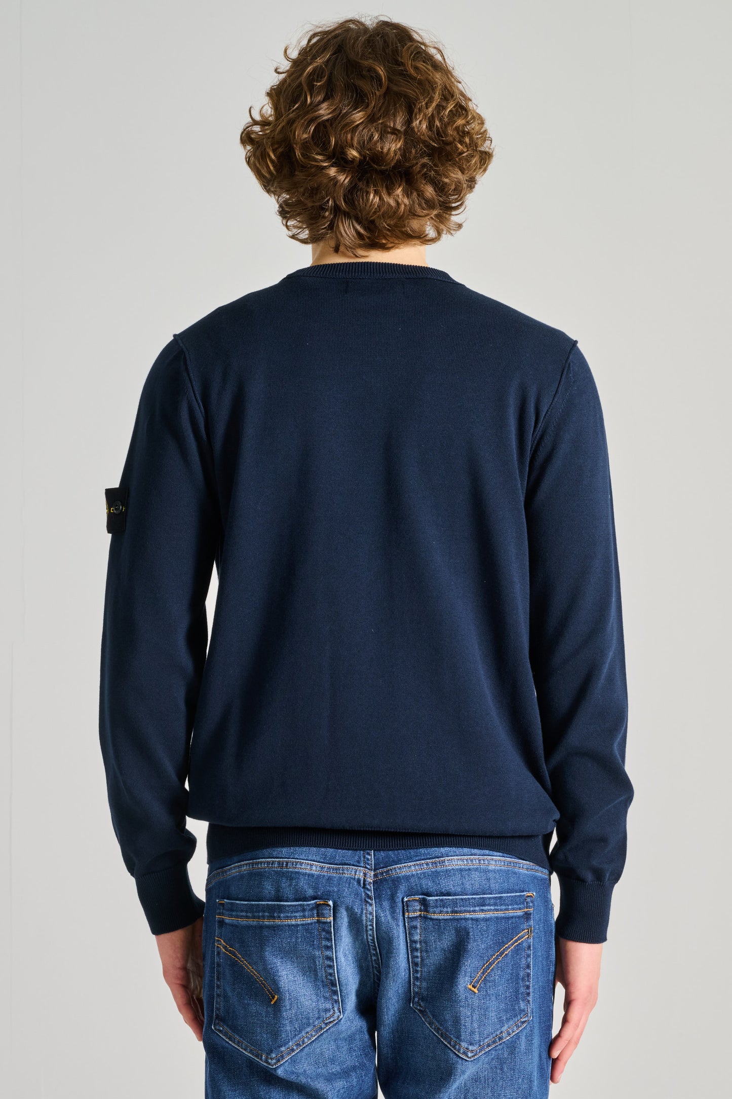  Stone Island Maglia Girocollo Cotone Blu Blu Uomo - 4