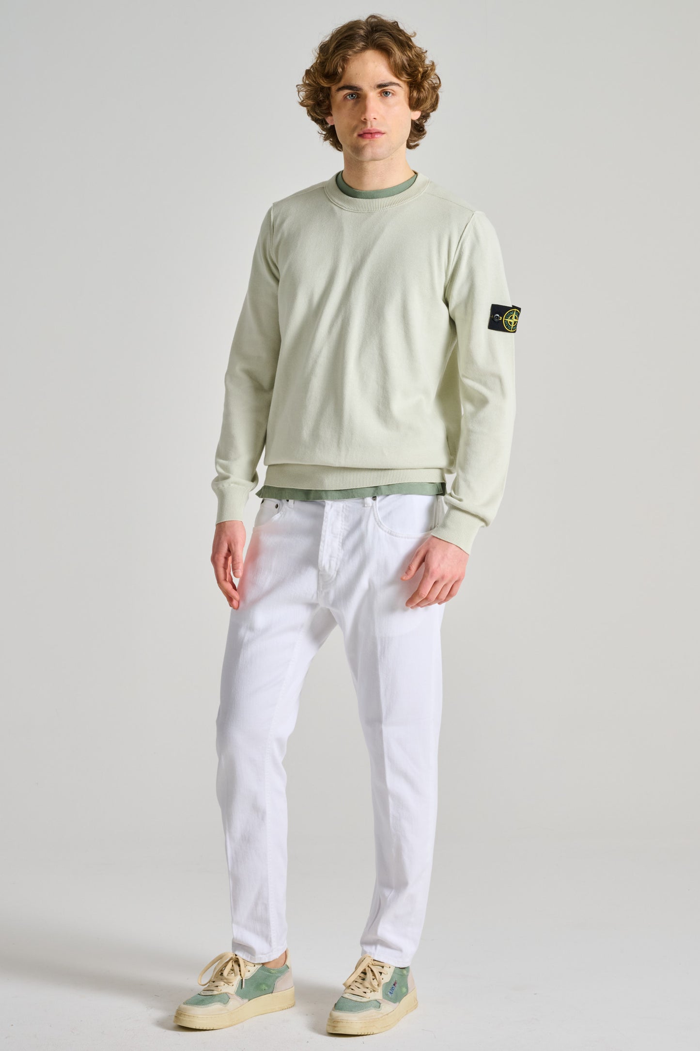  Stone Island Maglia Girocollo Beige Beige Uomo - 2