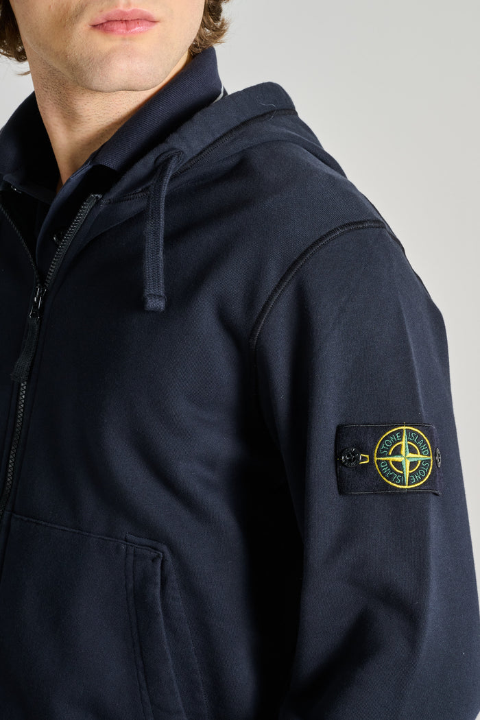  Stone Island Felpa Con Cappuccio Blu Blu Uomo - 4