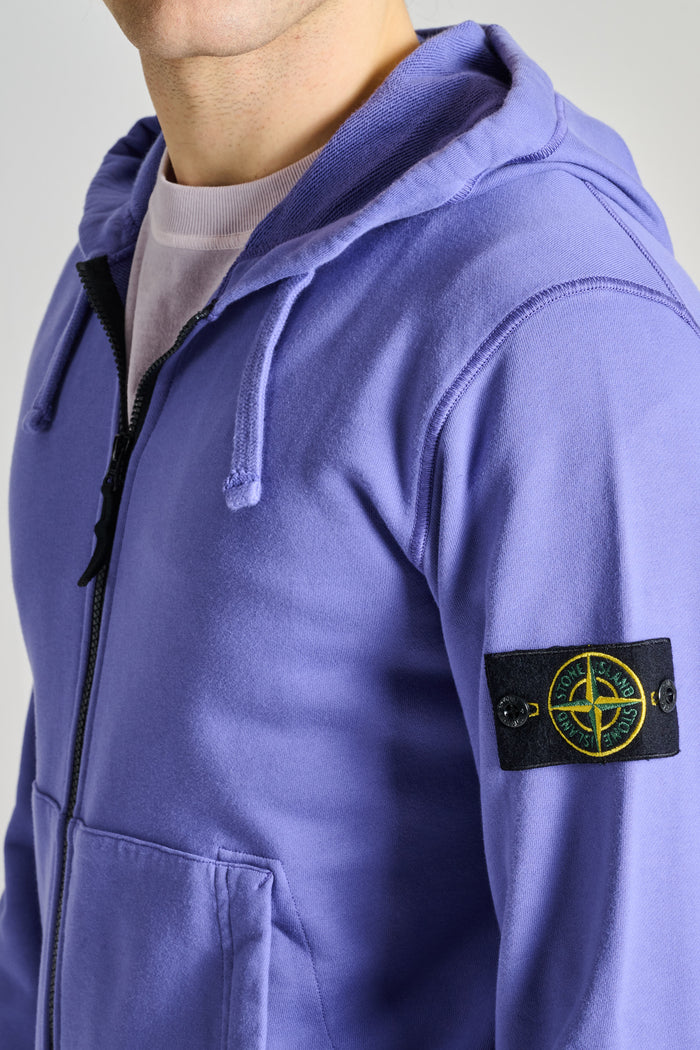  Stone Island Felpa Con Cappuccio Viola Viola Uomo - 4