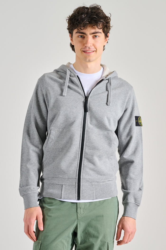 Stone Island Felpa Con Cappuccio Verde Uomo