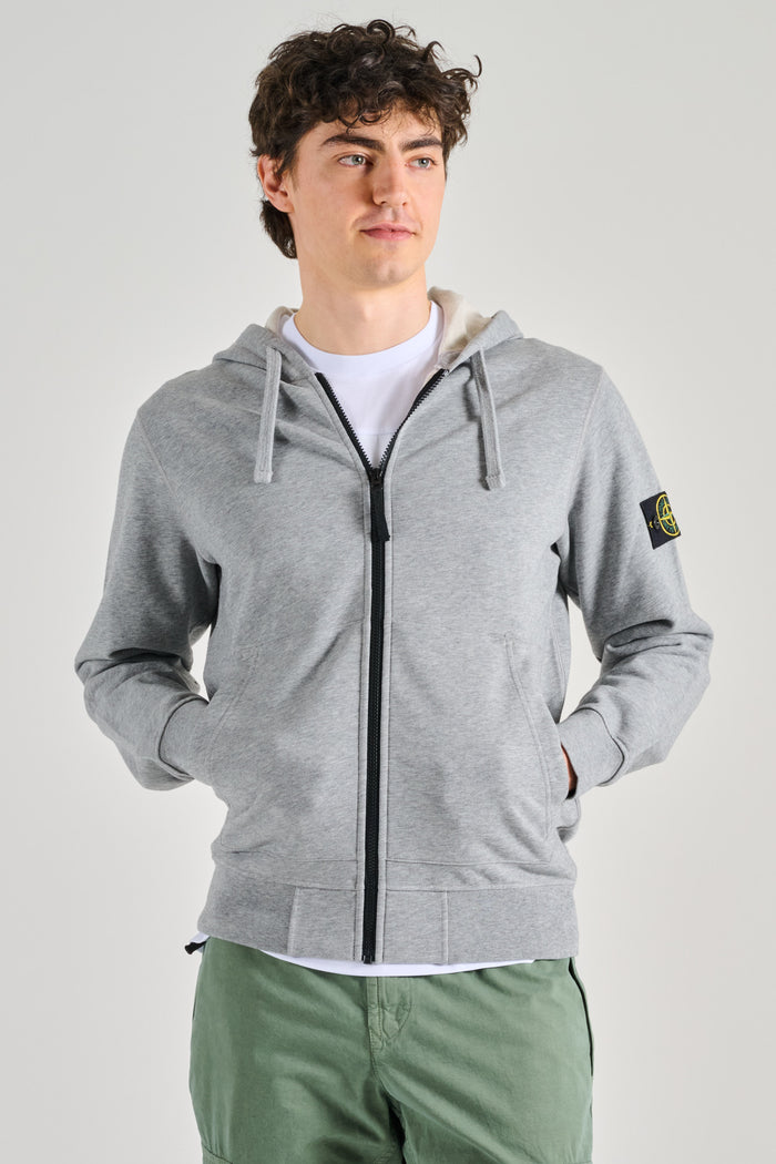 Stone Island Felpa Con Cappuccio Verde Uomo-2