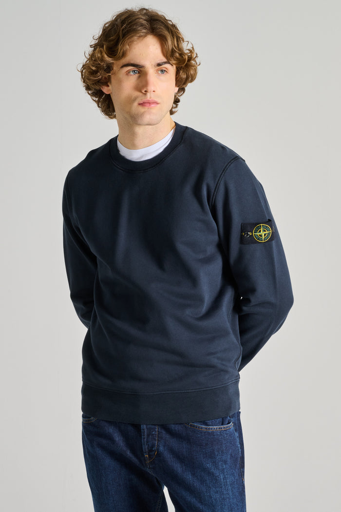 Stone Island Felpa Blu Uomo-2