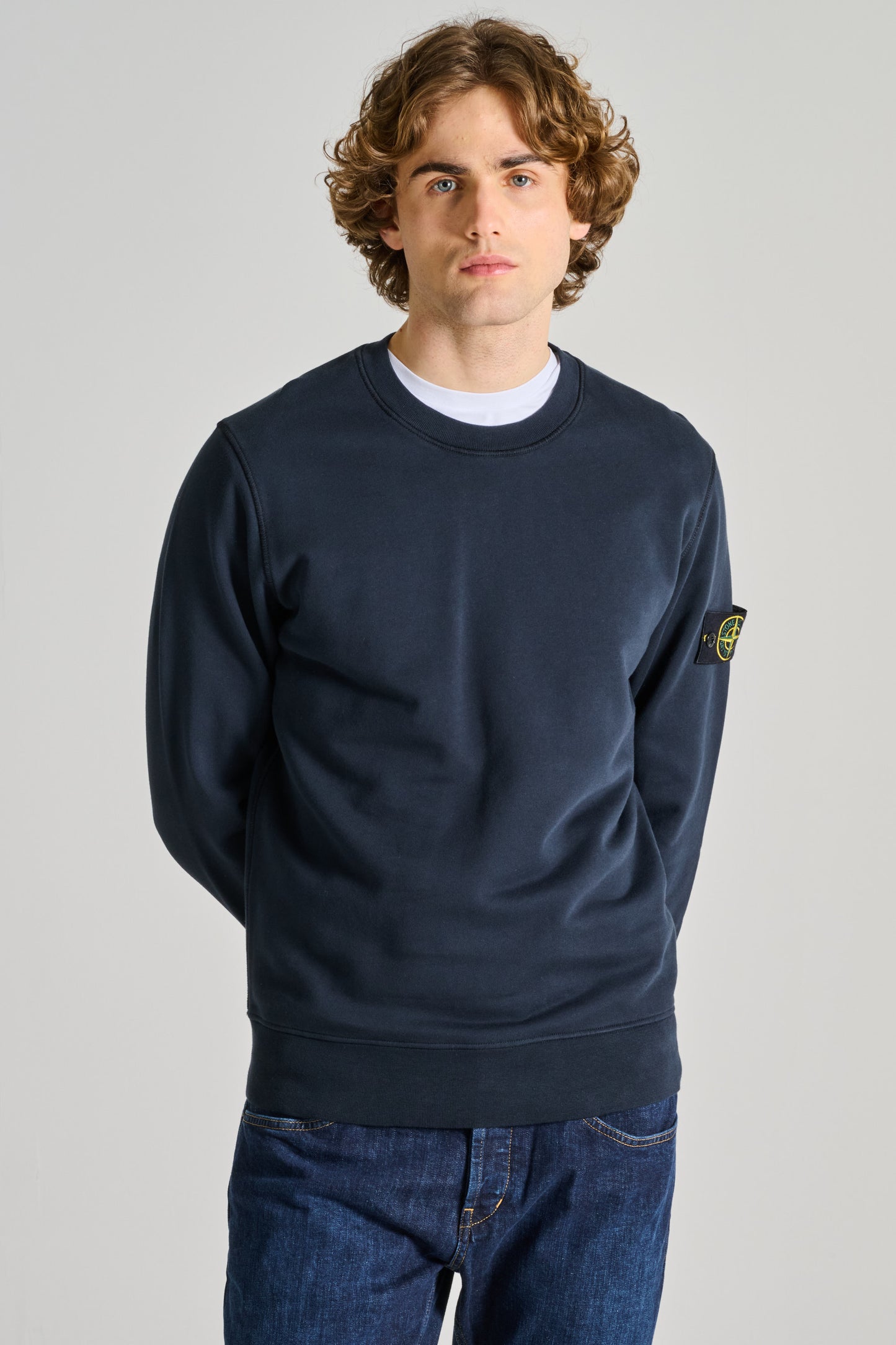  Stone Island Felpa Blu Blu Uomo - 3