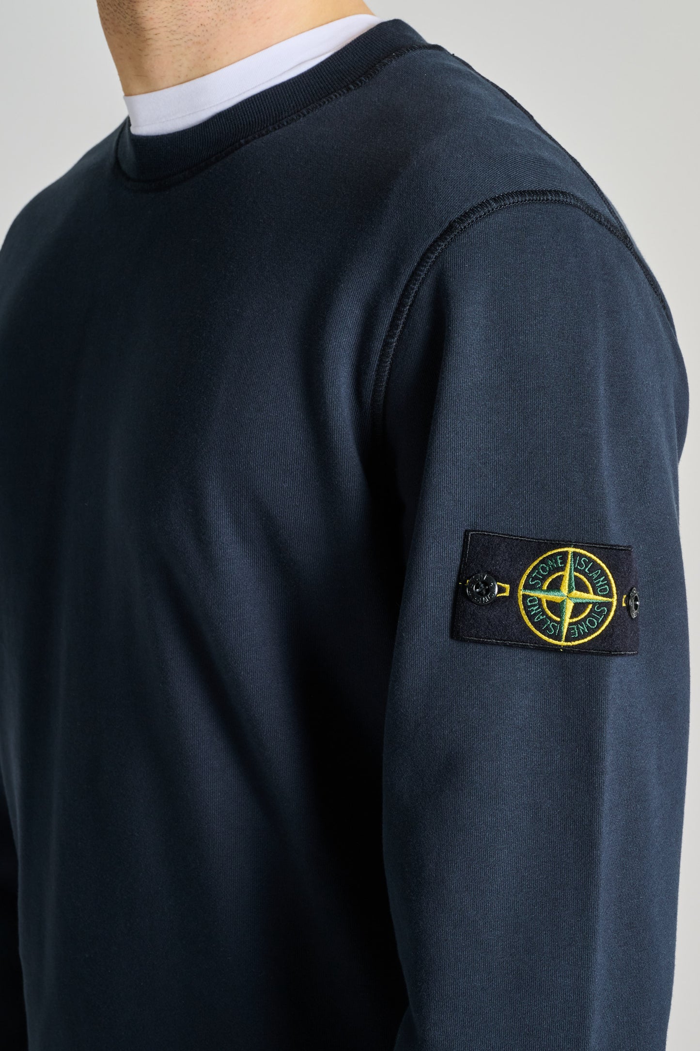  Stone Island Felpa Blu Blu Uomo - 5