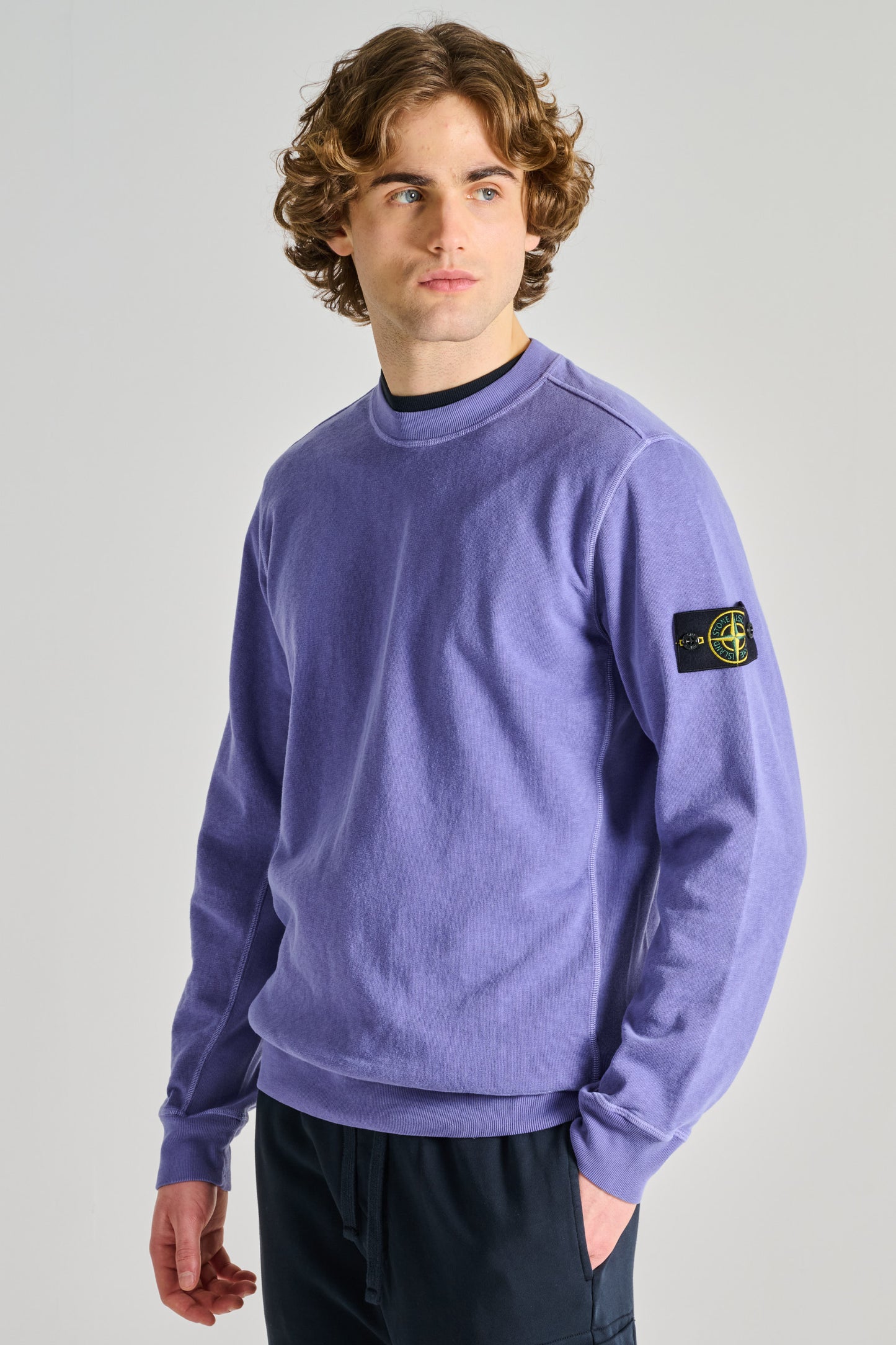  Stone Island Felpa Viola Viola Uomo - 1