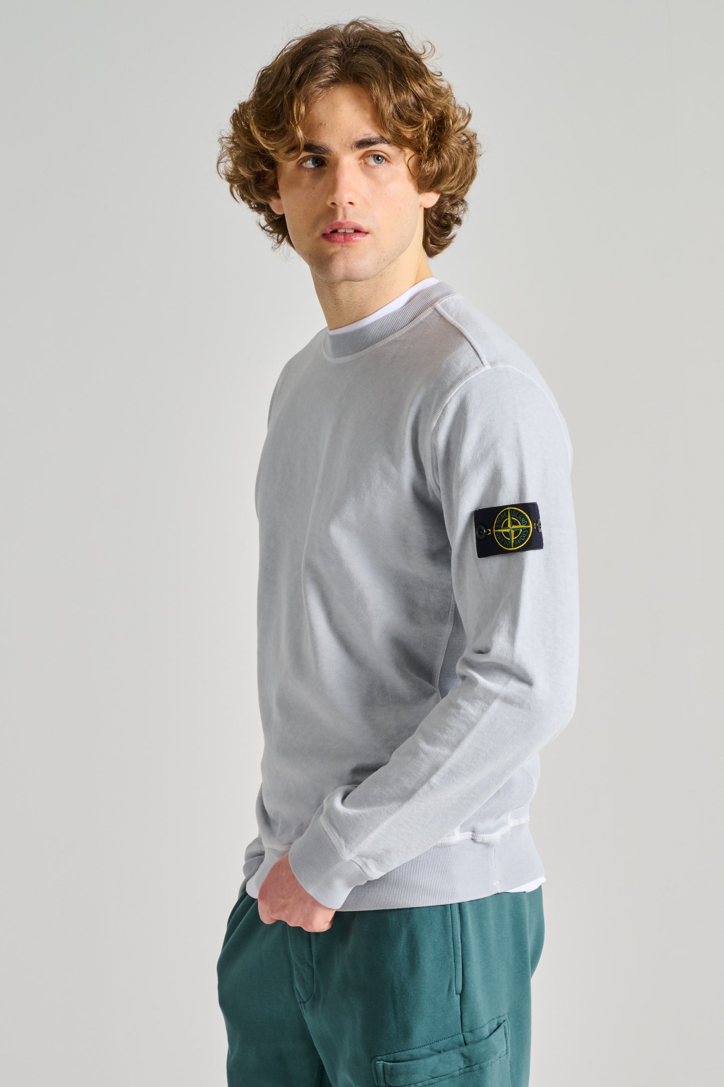  Stone Island Felpa Grigio Grigio Uomo - 2