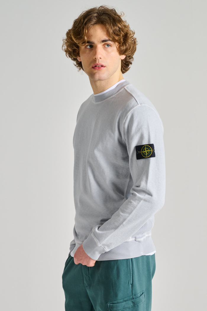 Stone Island Felpa Grigio Uomo-2