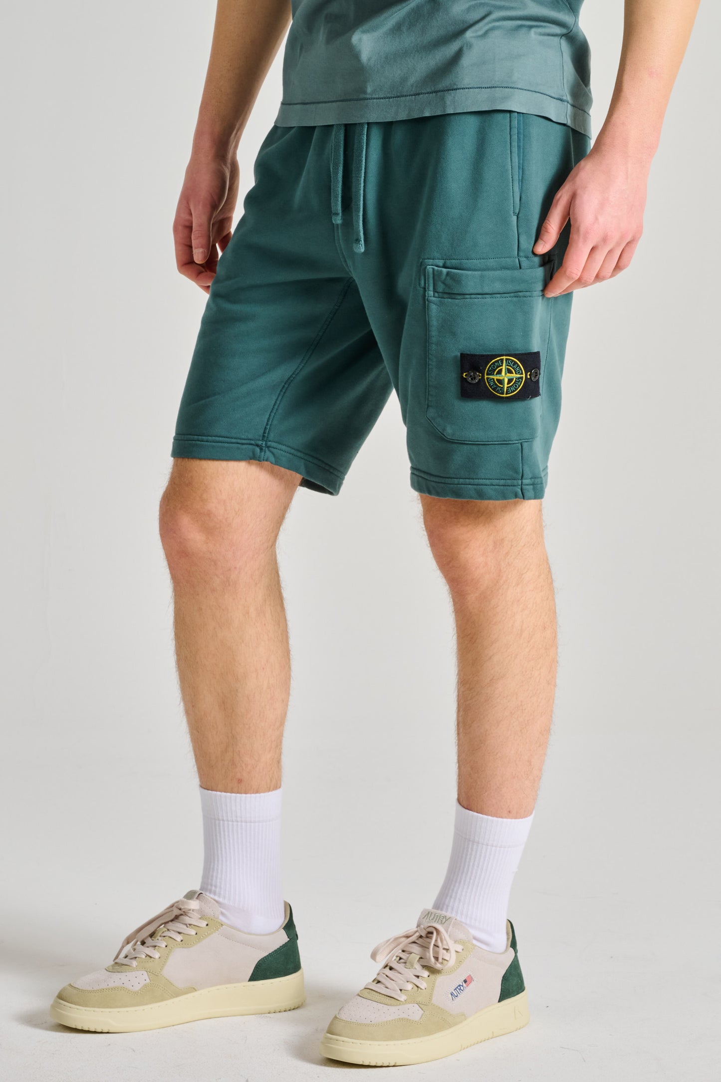  Stone Island Bermuda Viola Verde Uomo - 2