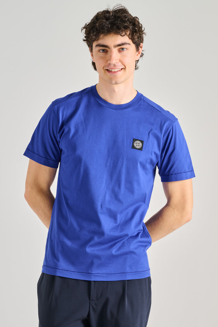 Stone Island T-shirt Blu Uomo-2