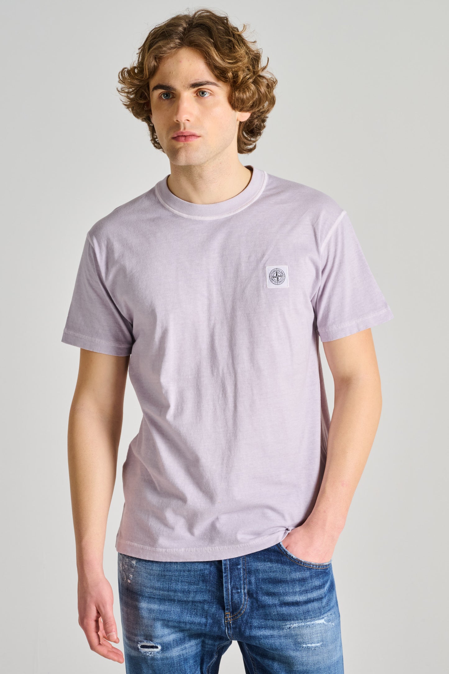  Stone Island T-shirt Viola Viola Uomo - 2