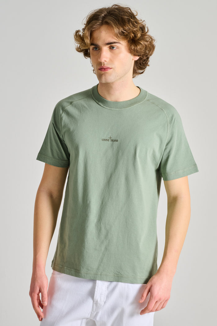 Stone Island T-shirt Verde Uomo-2