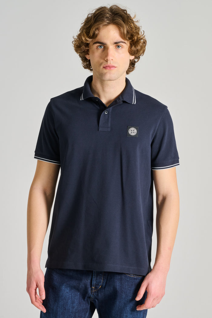 Stone Island Polo Blu Uomo