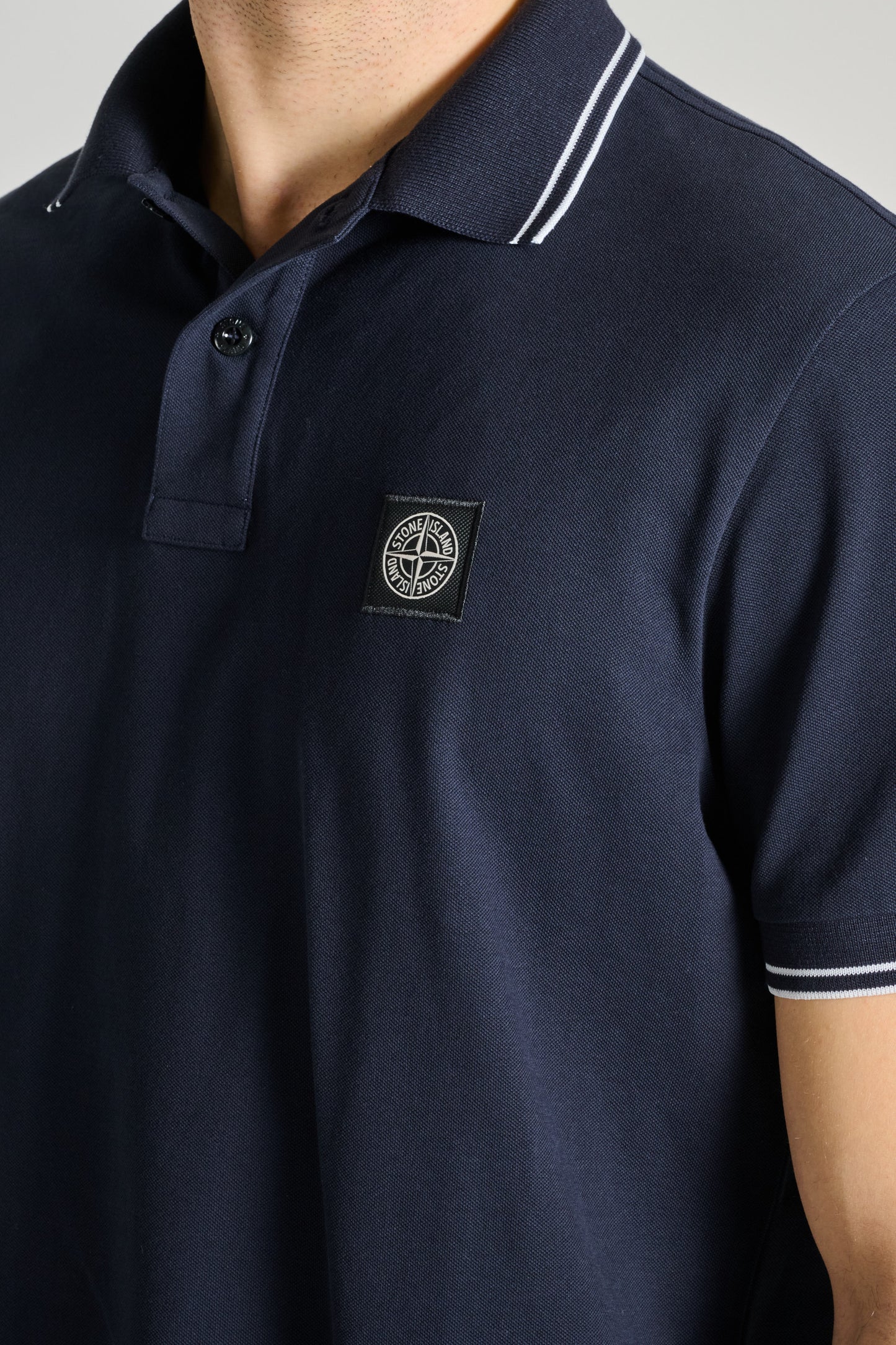  Stone Island Polo Blu Blu Uomo - 5