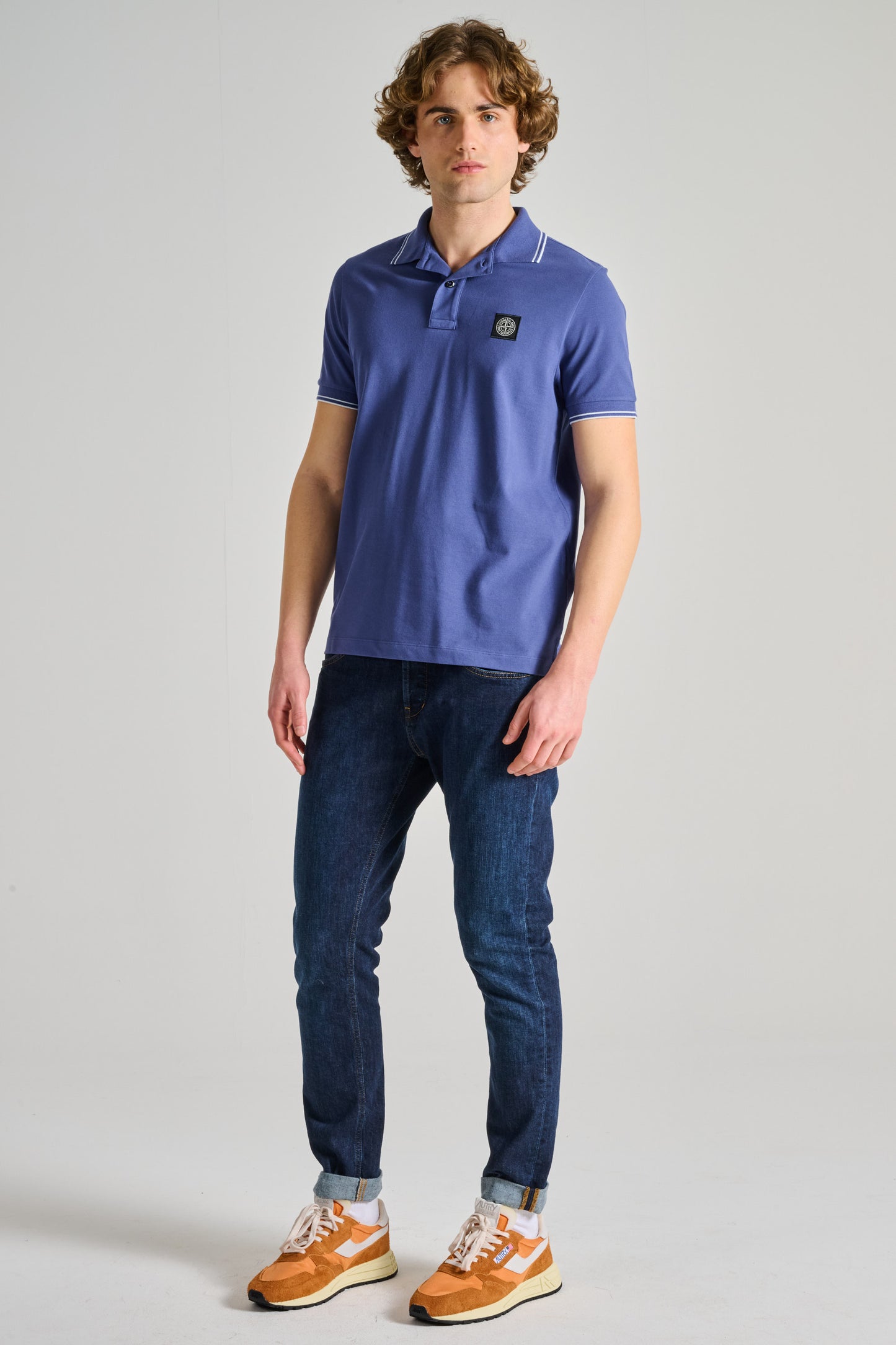  Stone Island Polo Blu Blu Uomo - 3